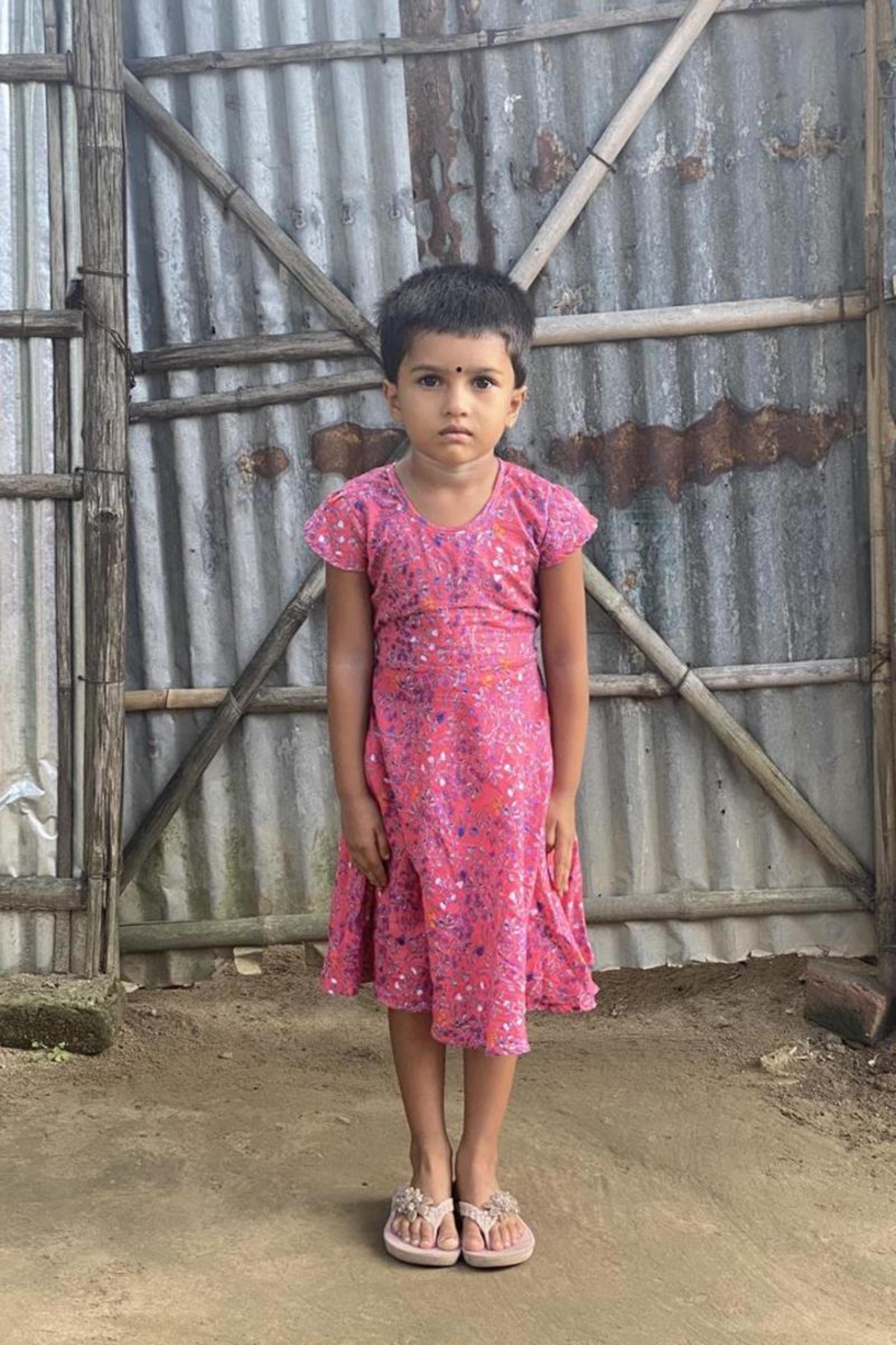 An unsponsored girl named Mithila from Bangladesh who is vulnerable to exploitation and has waited 555 days for a sponsor.