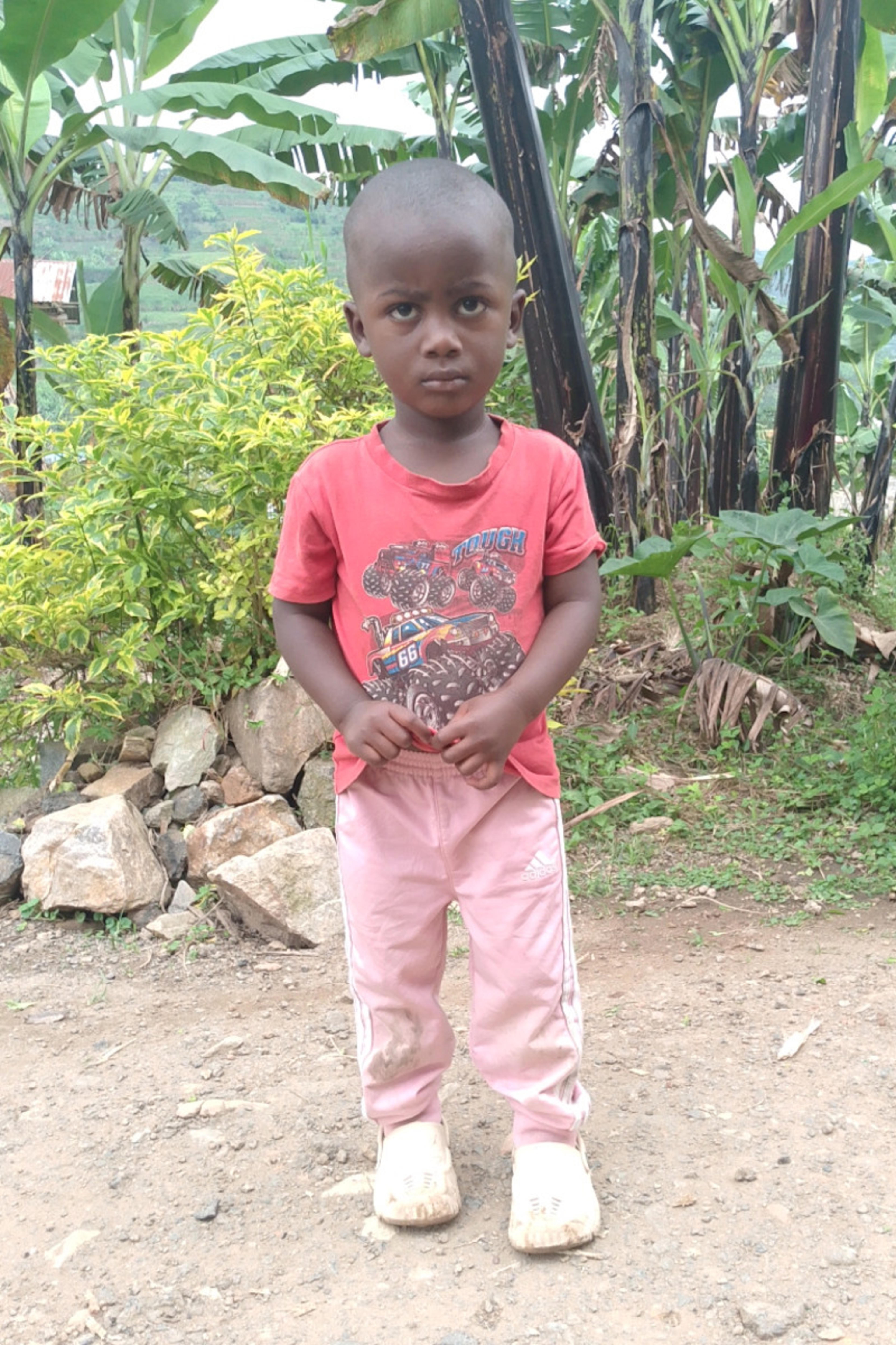 An unsponsored boy named Irene Serge from Rwanda who lives in an AIDS-affected area, is vulnerable to exploitation and has waited 326 days for a sponsor.
