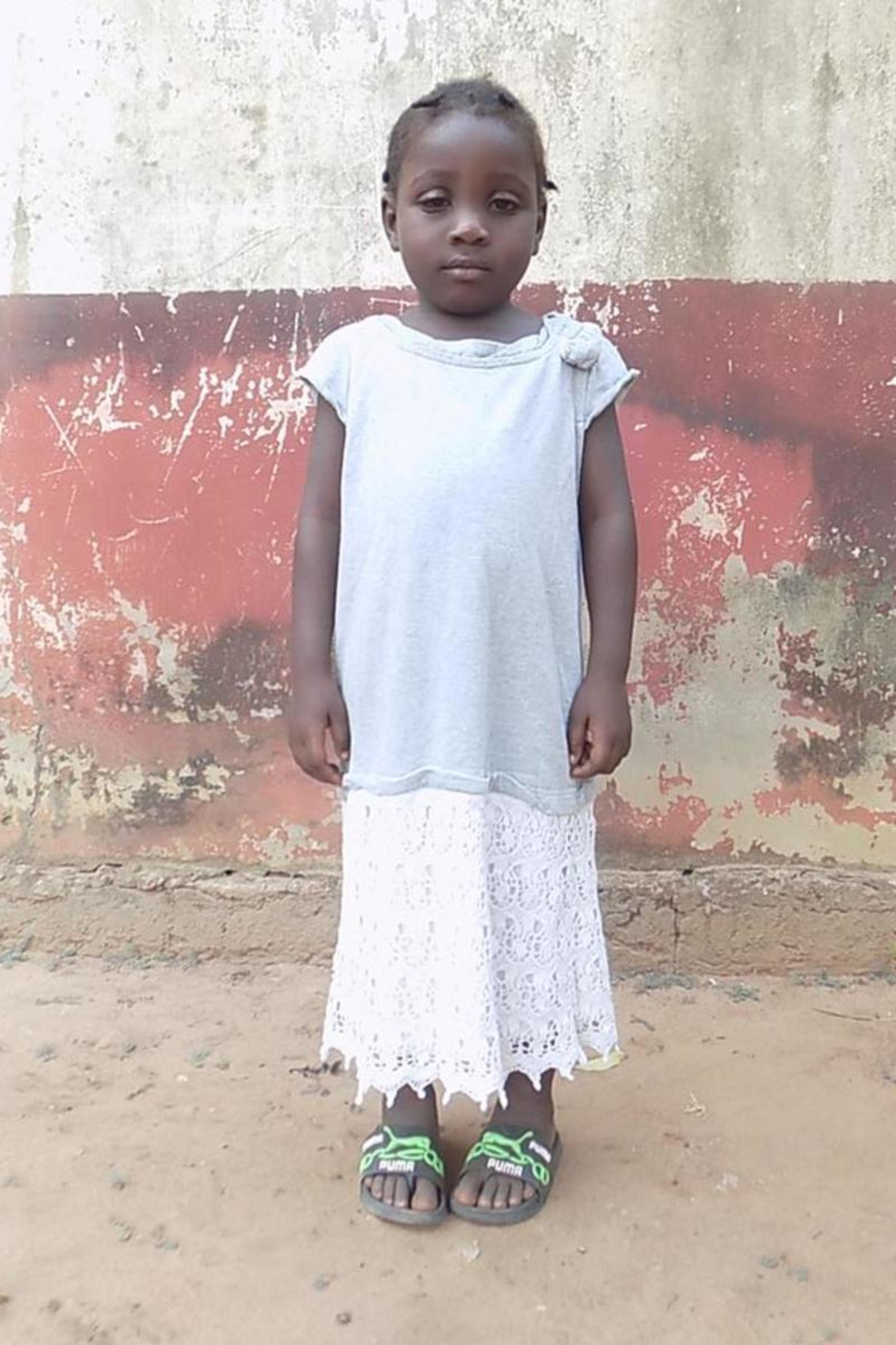 An unsponsored girl named Natacha from Togo who lives in an AIDS-affected area, is vulnerable to exploitation and has waited 274 days for a sponsor.
