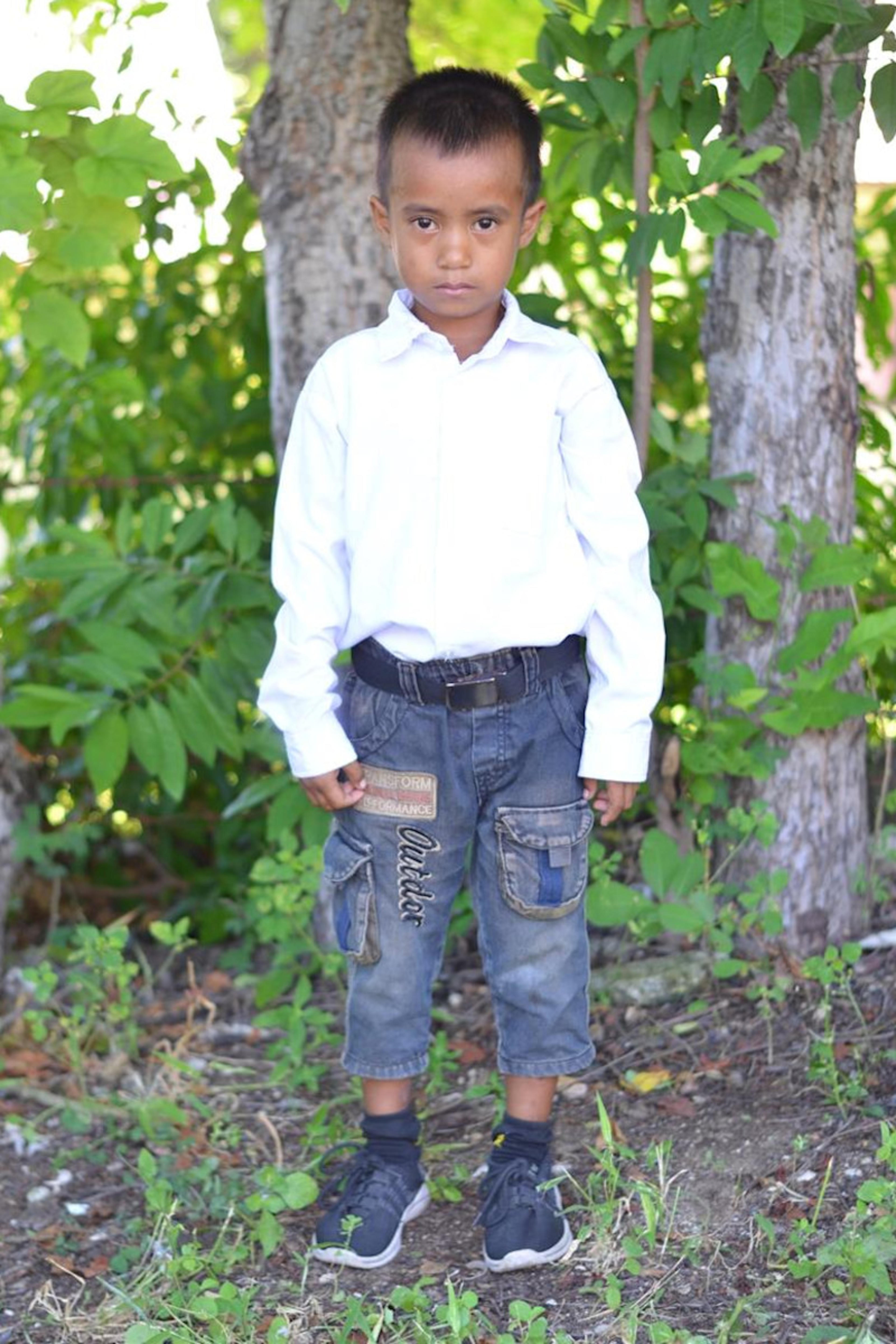 An unsponsored boy named Alferon from Indonesia who has waited 533 days for a sponsor.
