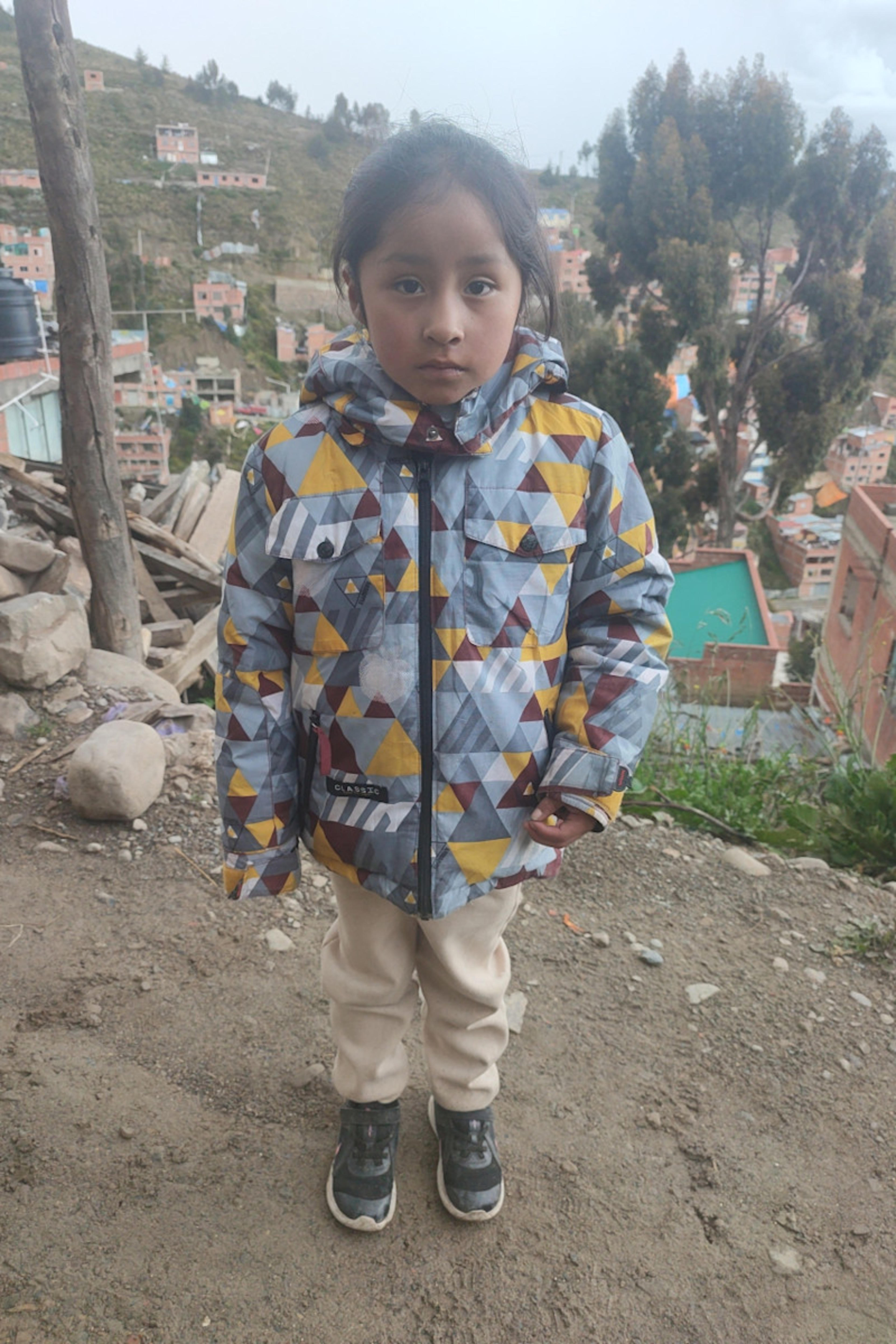 An unsponsored girl named Hazel from Bolivia who has waited 541 days for a sponsor.