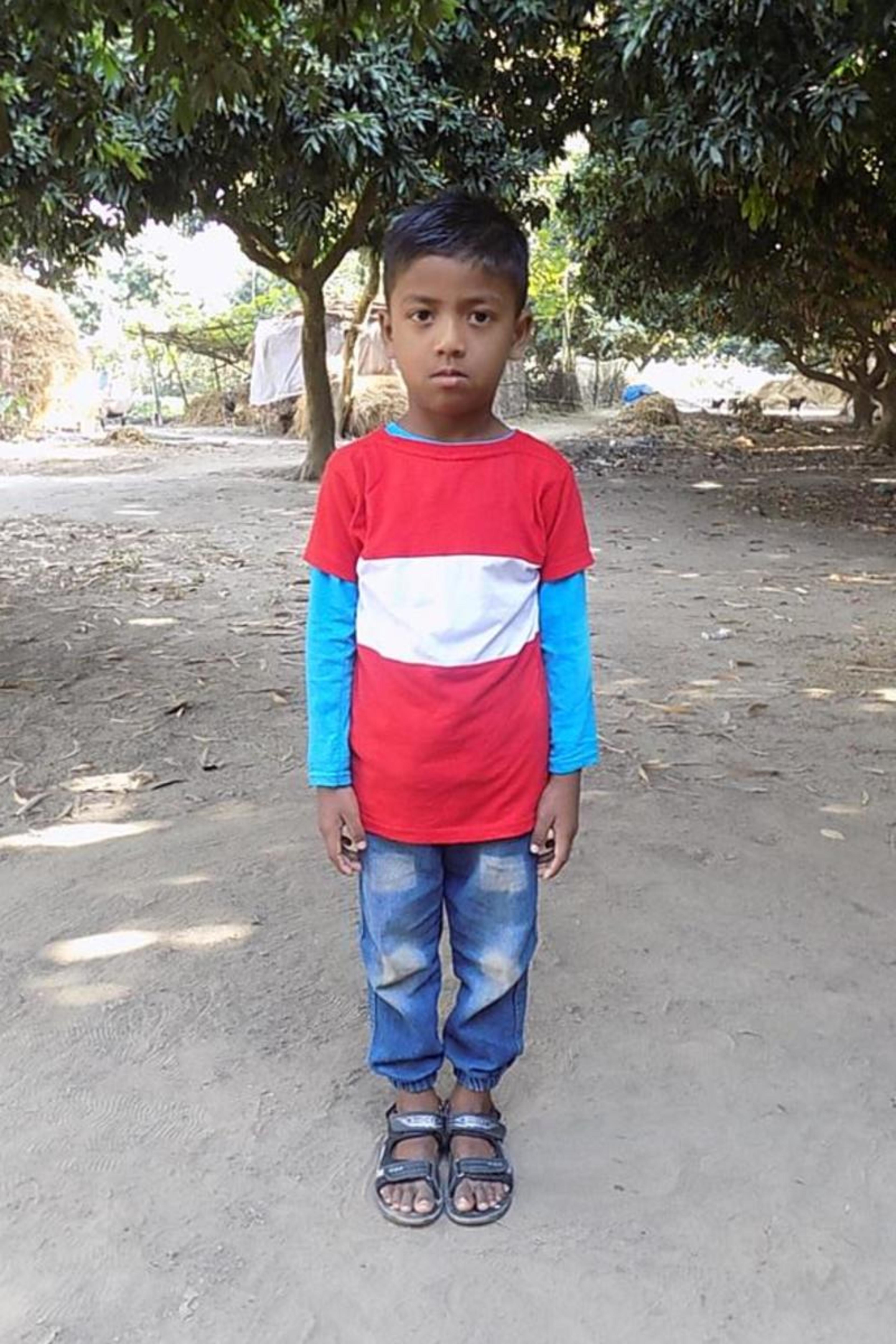 An unsponsored boy named Tuhin from Bangladesh who is vulnerable to exploitation and has waited 589 days for a sponsor.