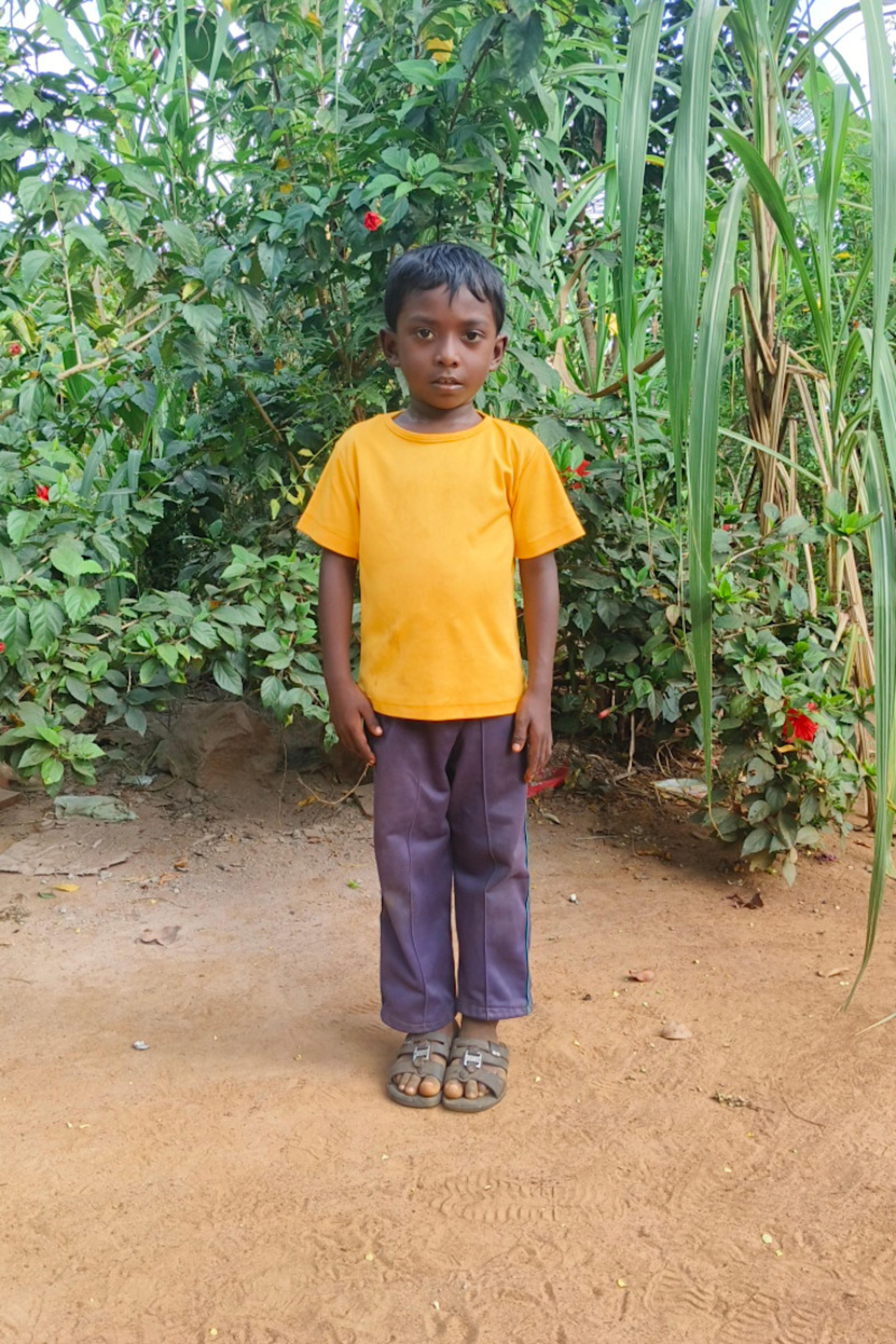 An unsponsored boy named Vithurshan from Sri Lanka who has waited 559 days for a sponsor.