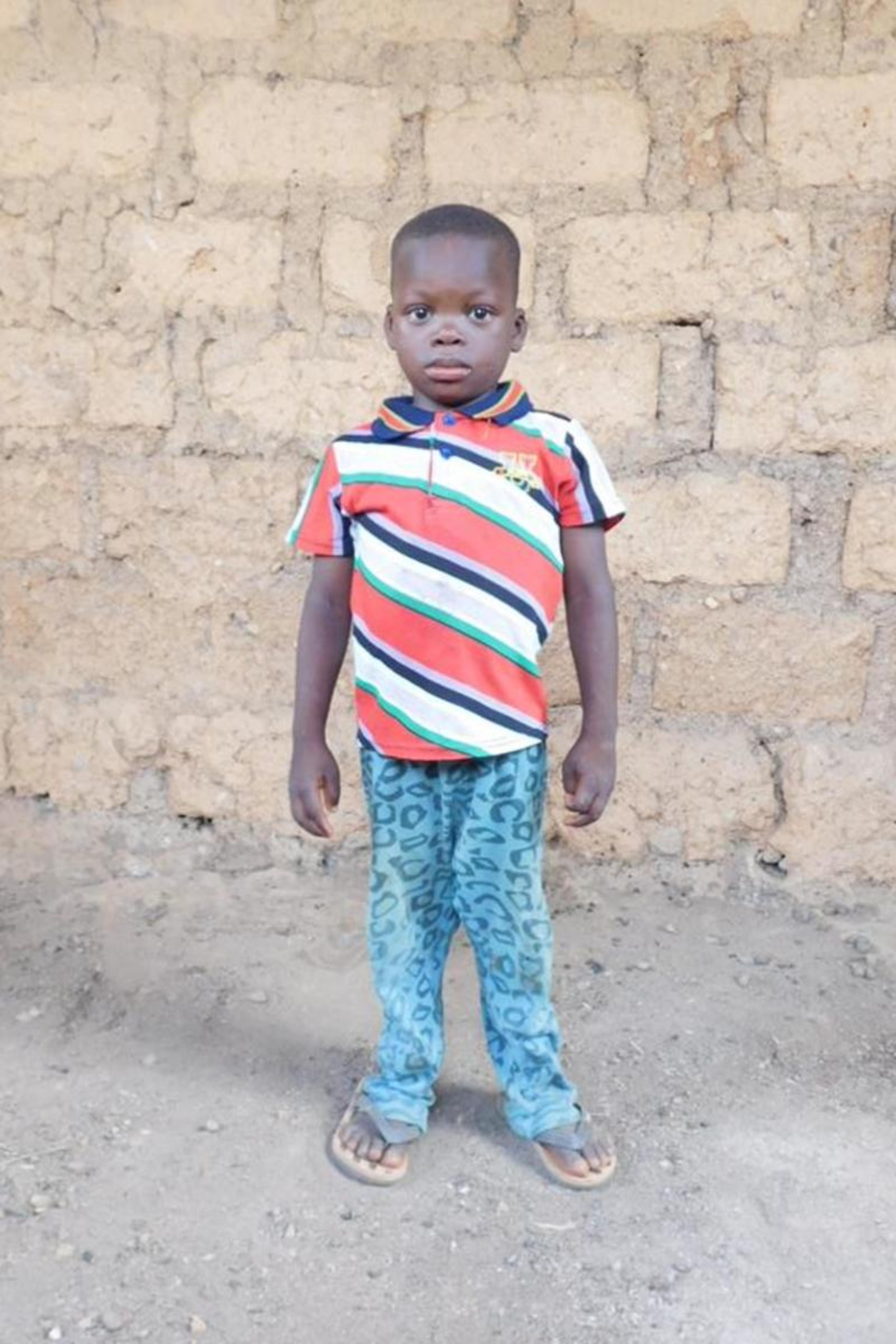 An unsponsored boy named Demoumou from Togo who lives in an AIDS-affected area, is vulnerable to exploitation and has waited 529 days for a sponsor.
