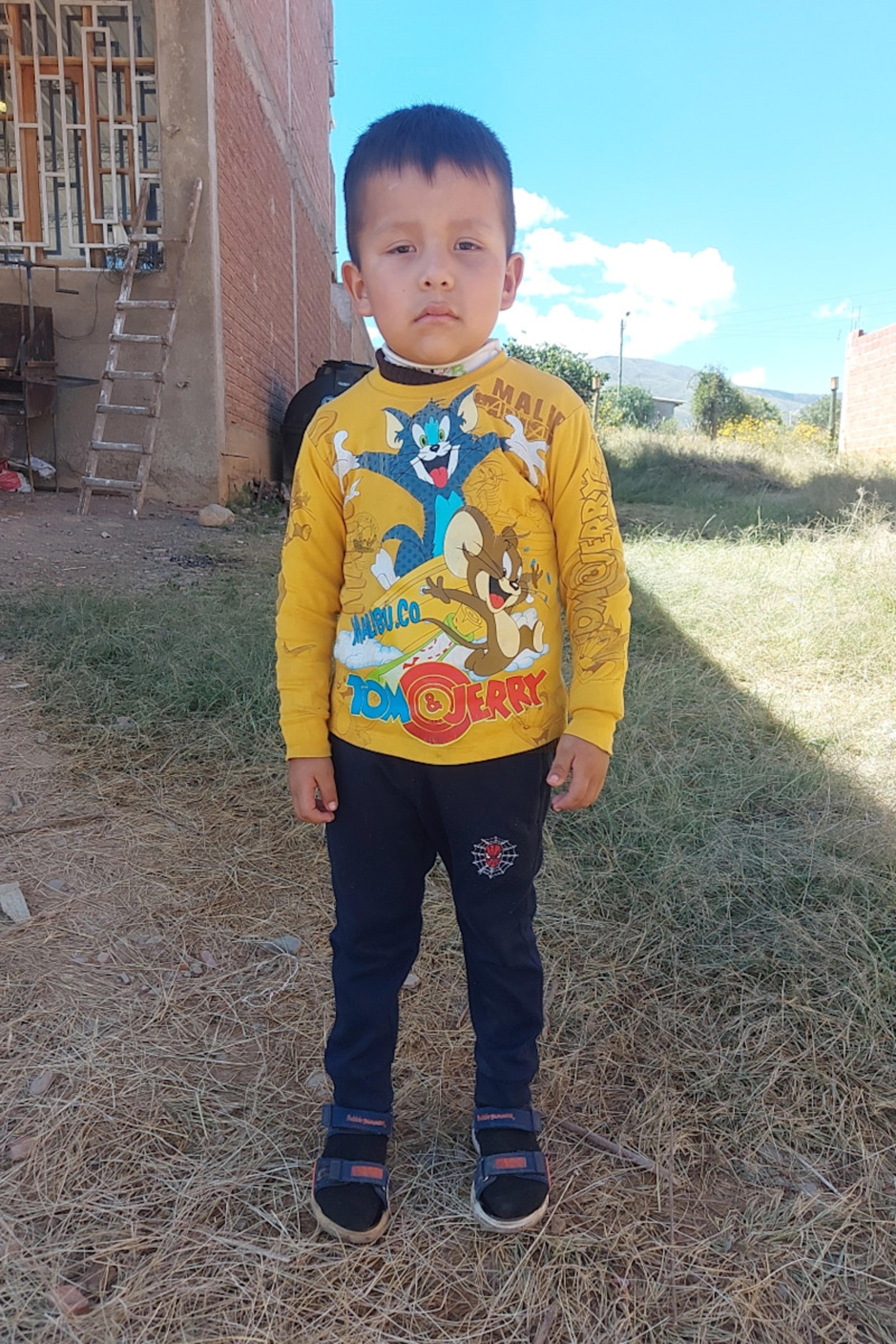 An unsponsored boy named Jairo from Bolivia who has waited 495 days for a sponsor.