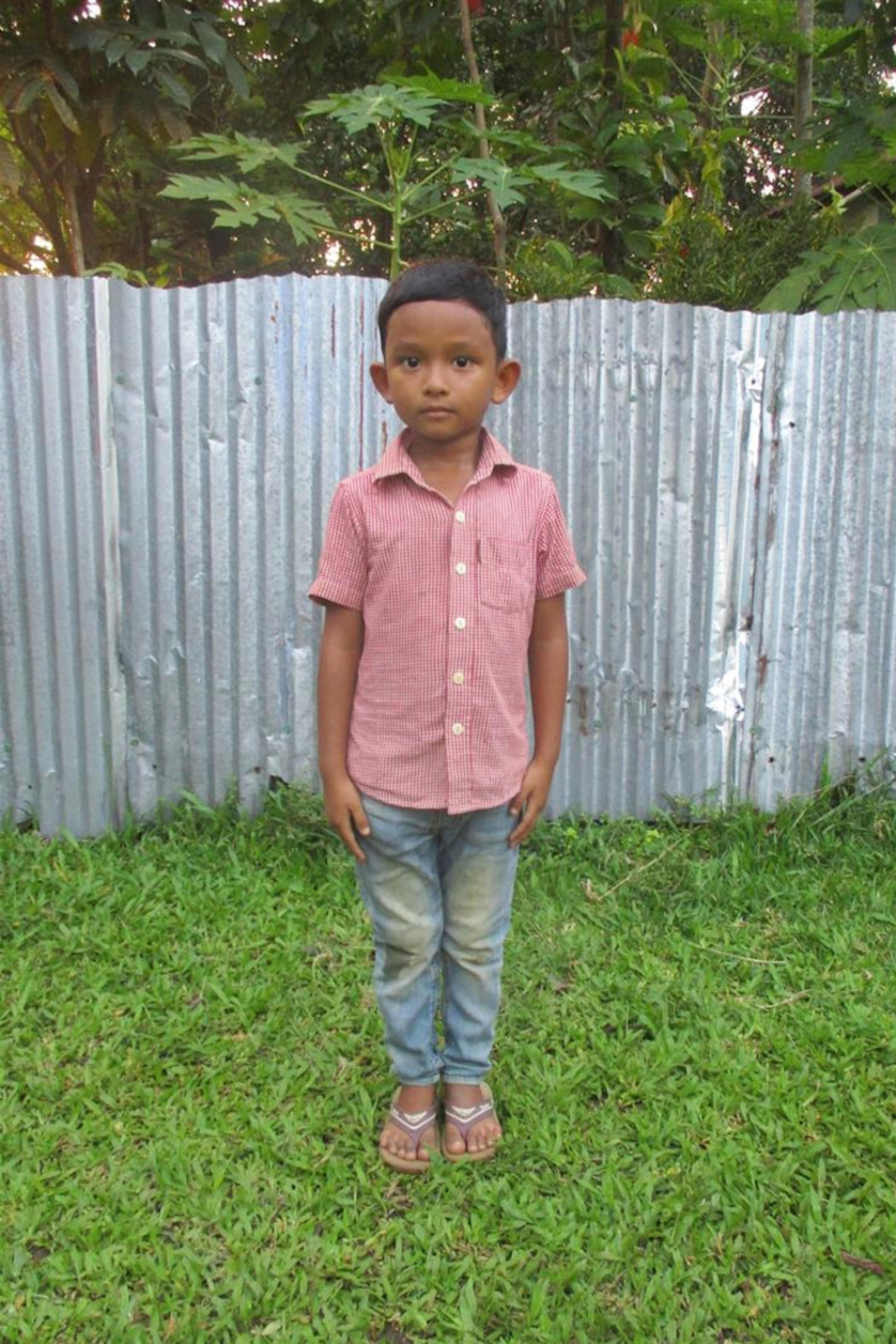 An unsponsored boy named Mrinmoy from Bangladesh who is vulnerable to exploitation and has waited 486 days for a sponsor.
