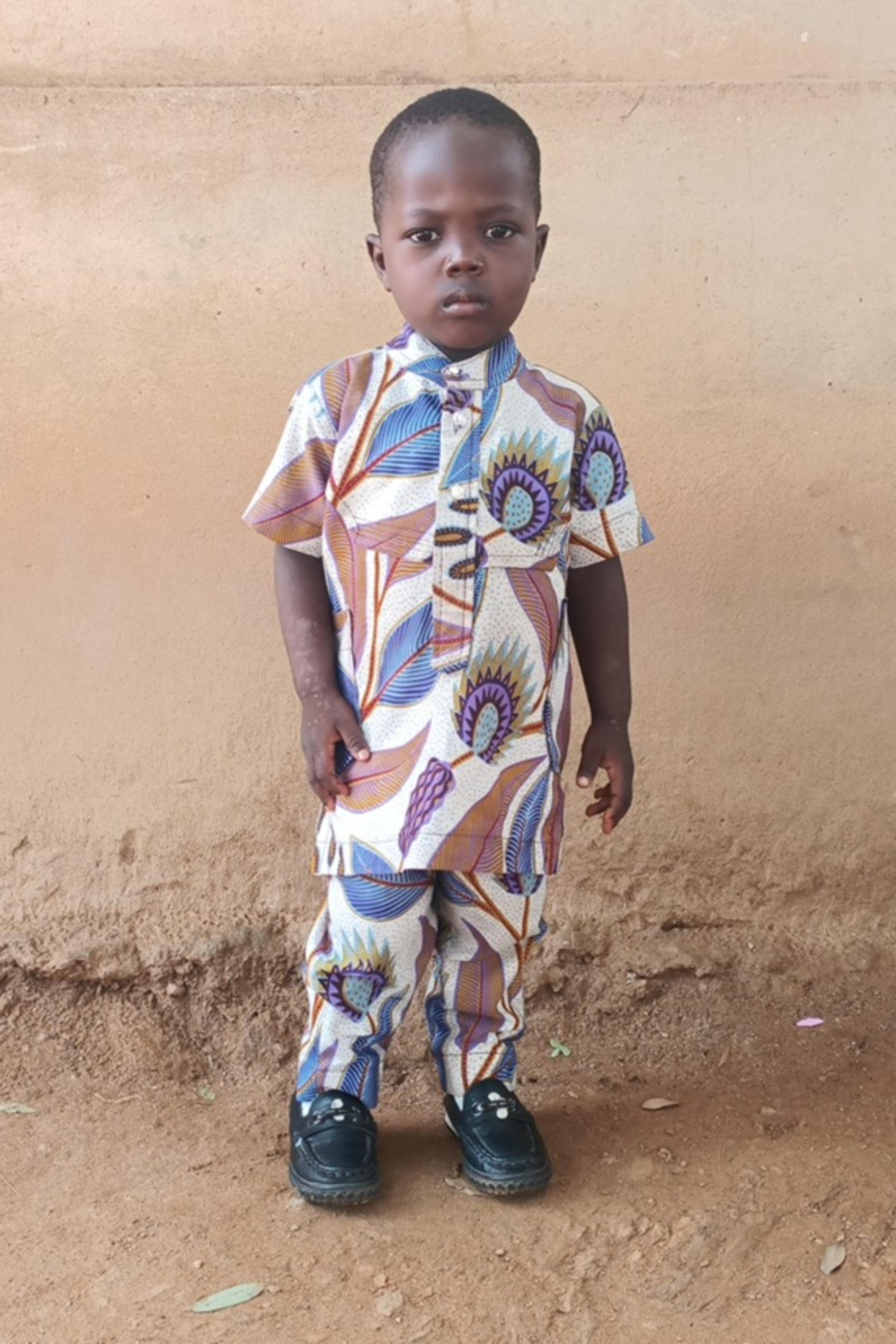 An unsponsored boy named Matilde from Togo who lives in an AIDS-affected area, is vulnerable to exploitation and has waited 330 days for a sponsor.