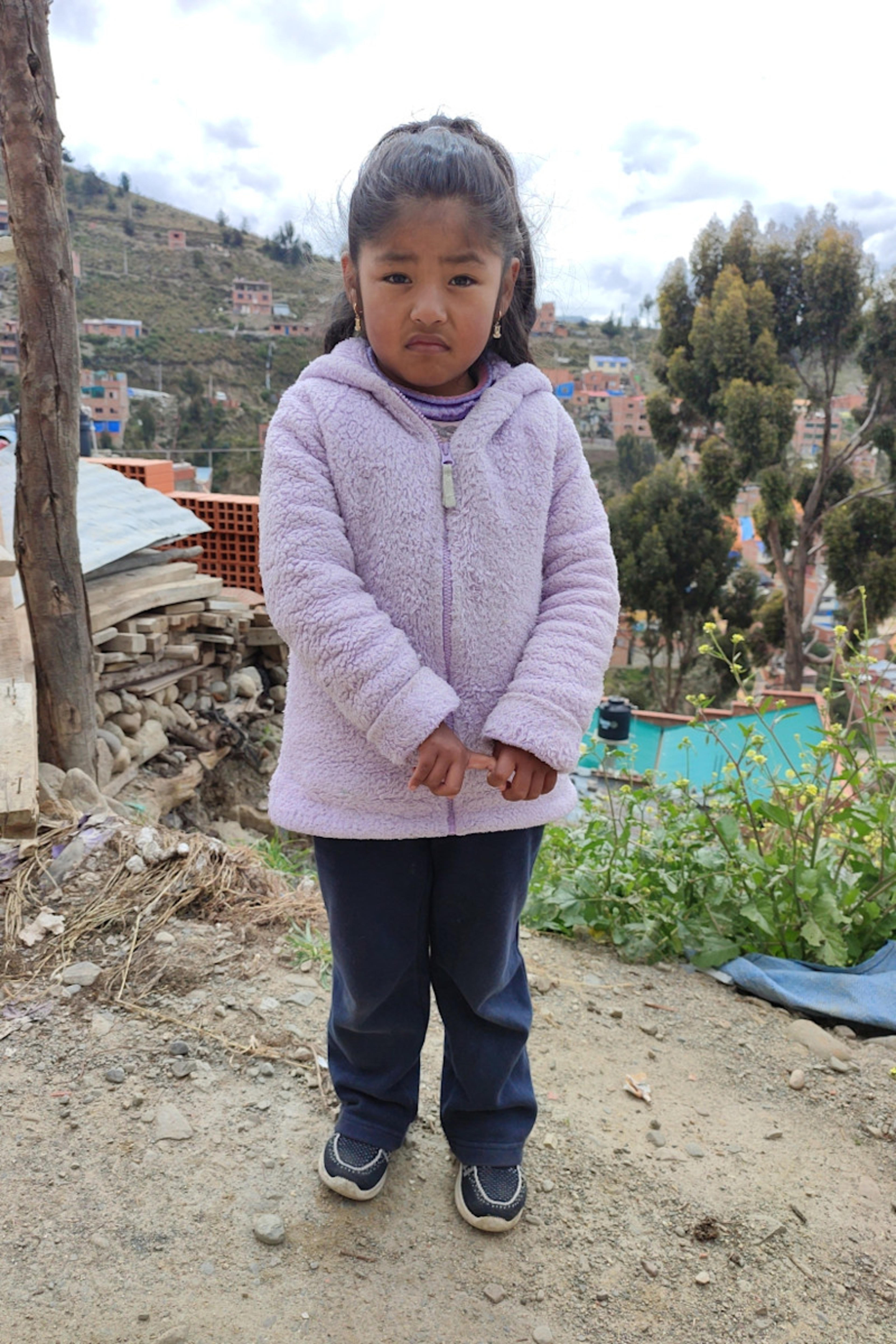 An unsponsored girl named Aylen from Bolivia who has waited 519 days for a sponsor.
