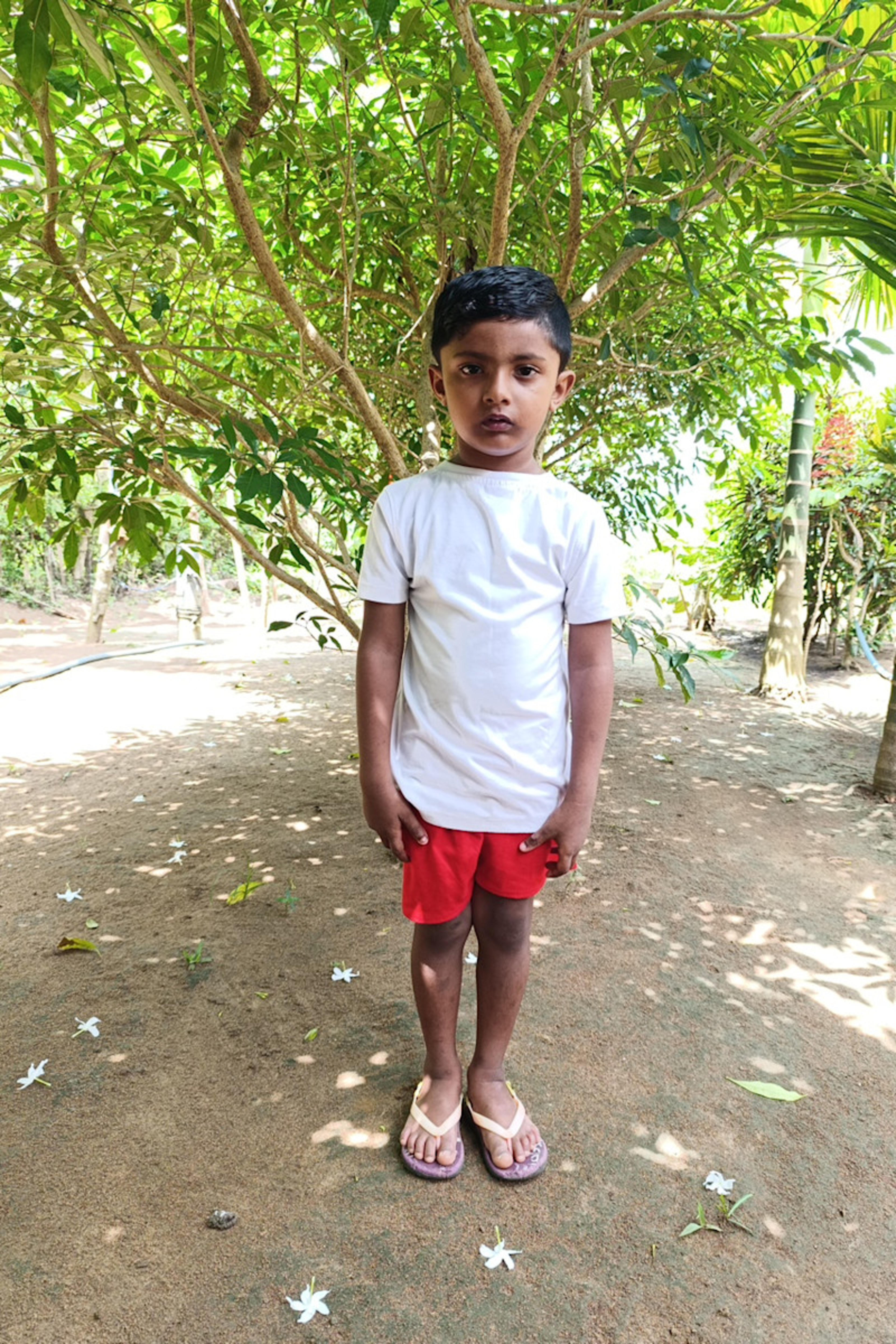 An unsponsored boy named Sharan from Sri Lanka who has waited 244 days for a sponsor.