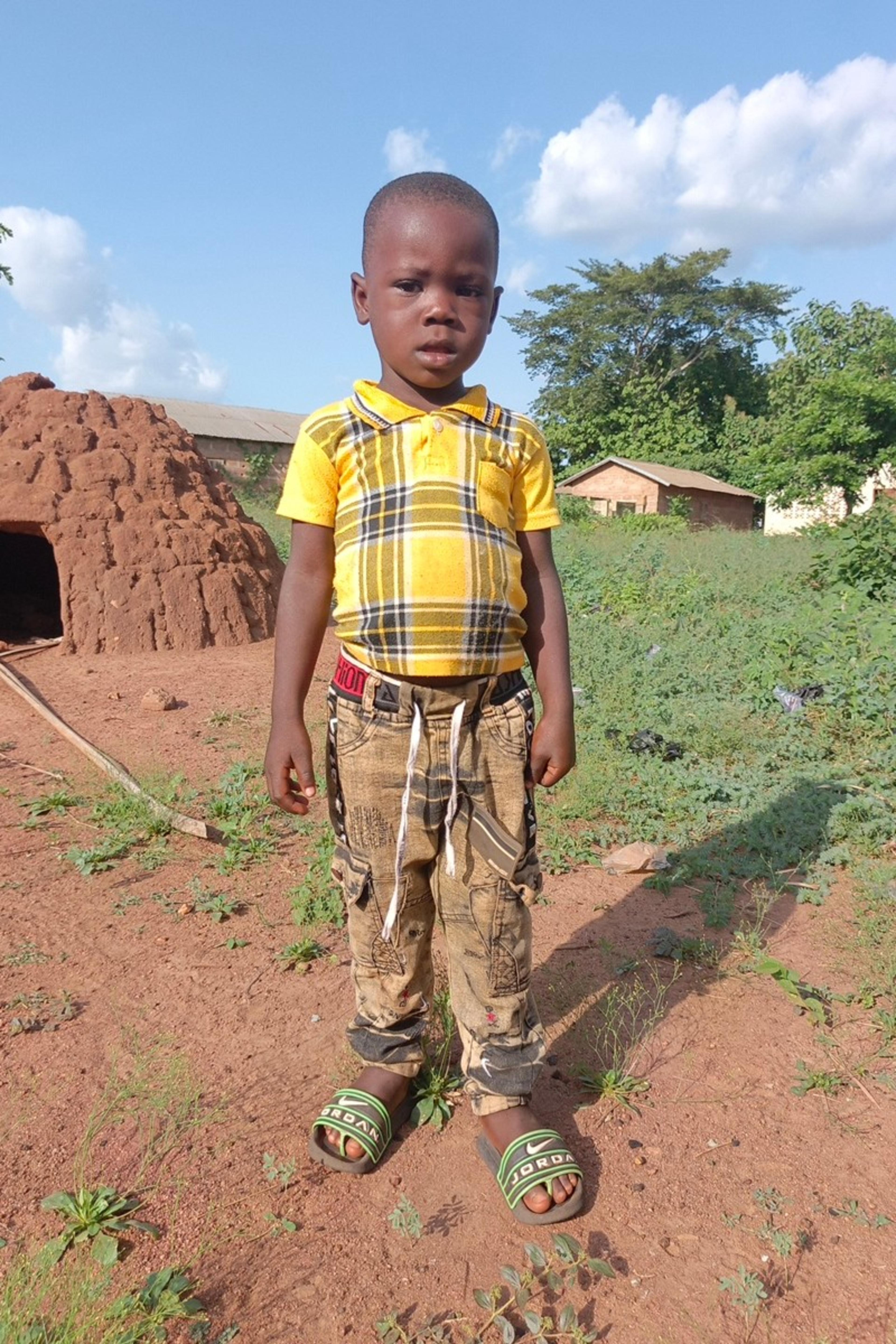 An unsponsored boy named Severin from Togo who lives in an AIDS-affected area, is vulnerable to exploitation and has waited 525 days for a sponsor.