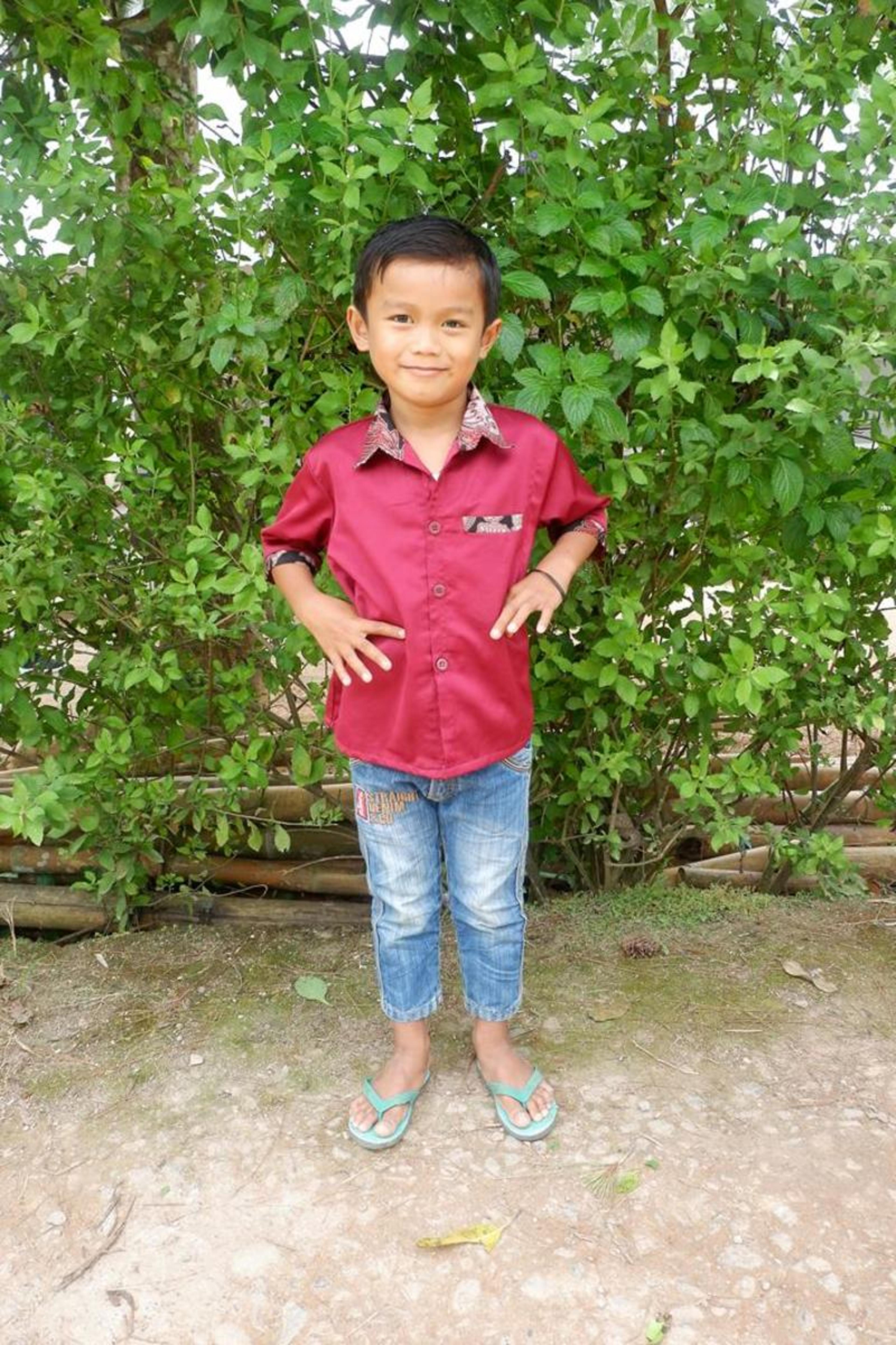 An unsponsored boy named Prian from Indonesia who has waited 494 days for a sponsor.