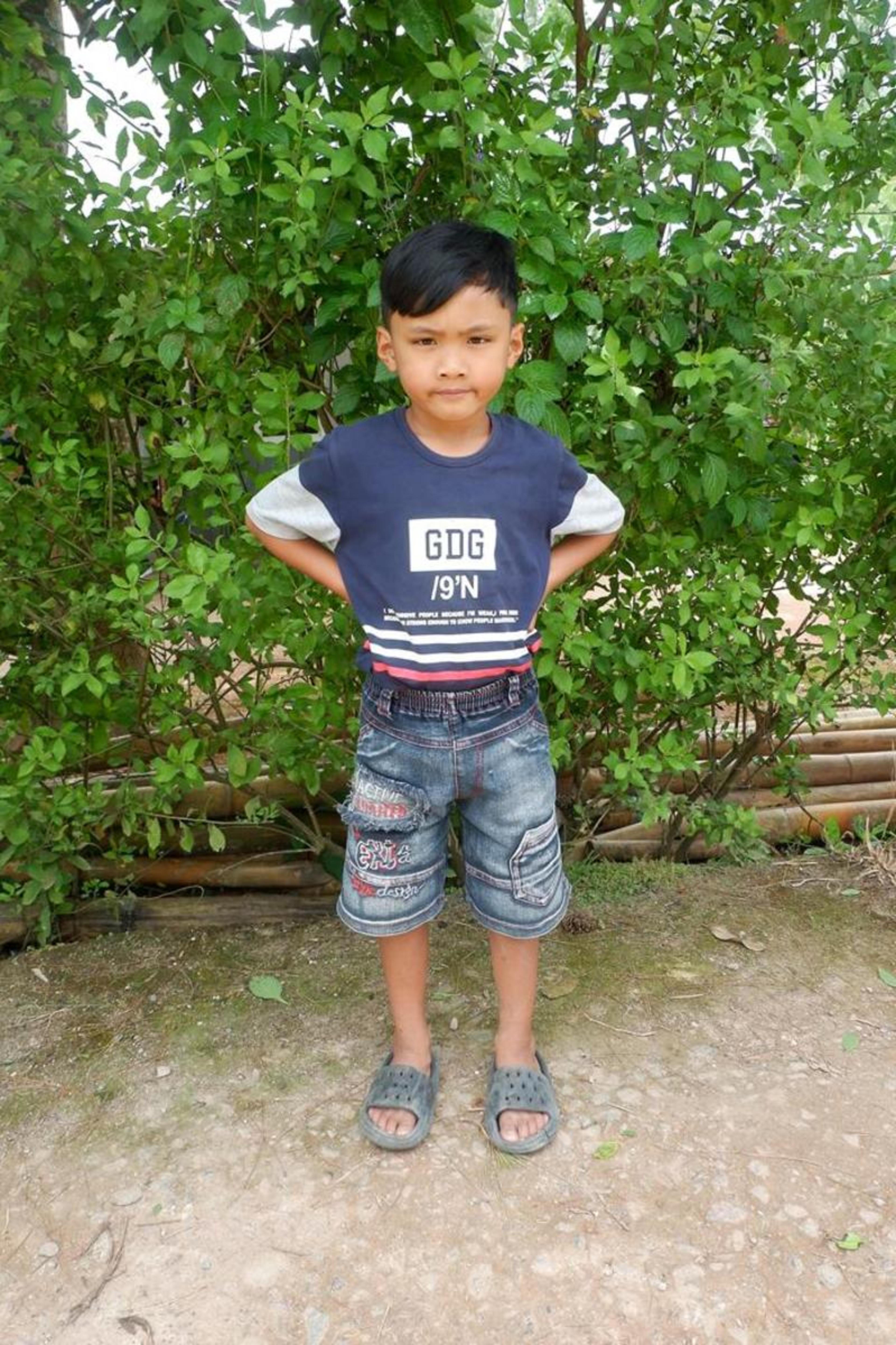 An unsponsored boy named Gio from Indonesia who has waited 463 days for a sponsor.