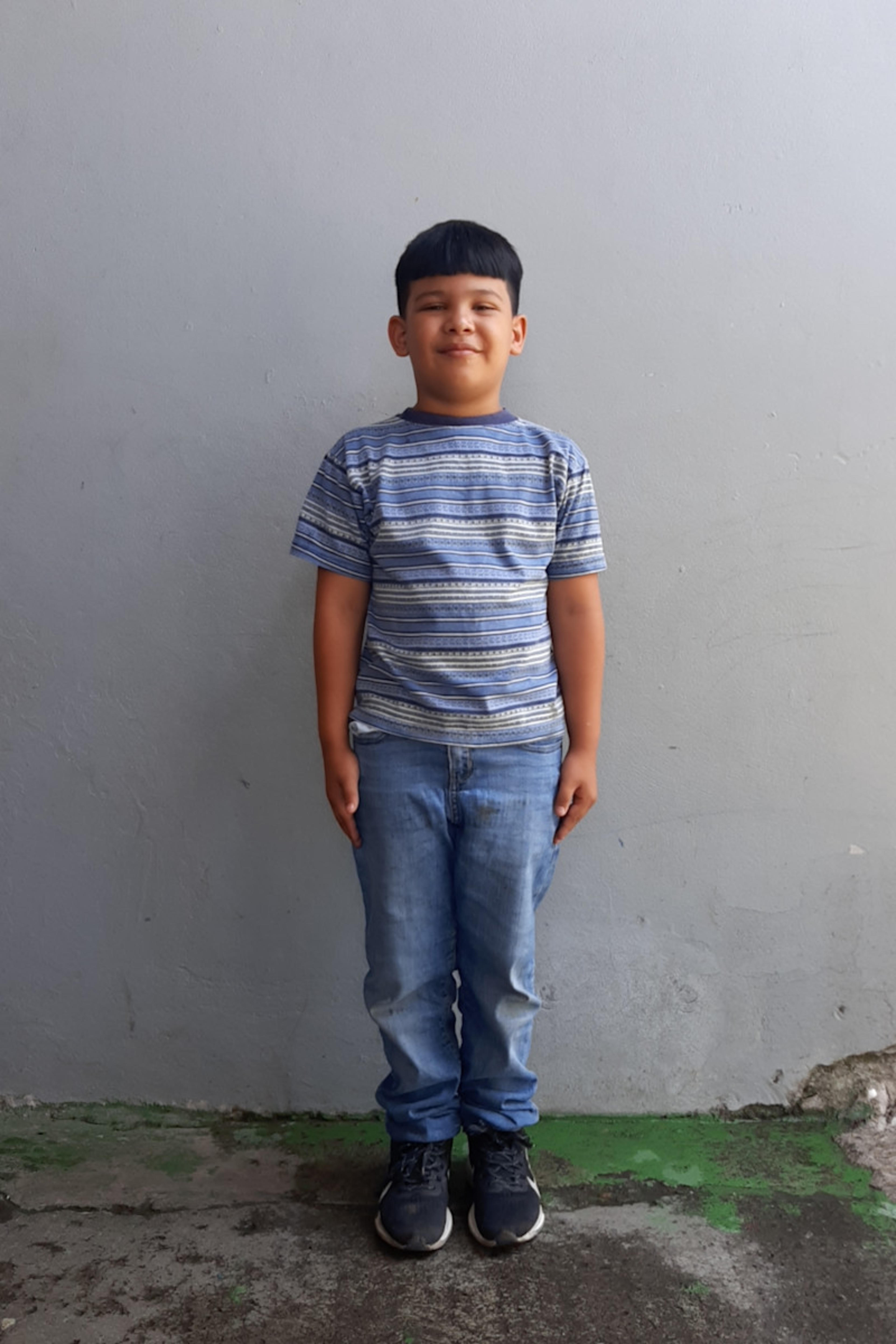 An unsponsored boy named Ostin from Honduras who has waited 375 days for a sponsor.