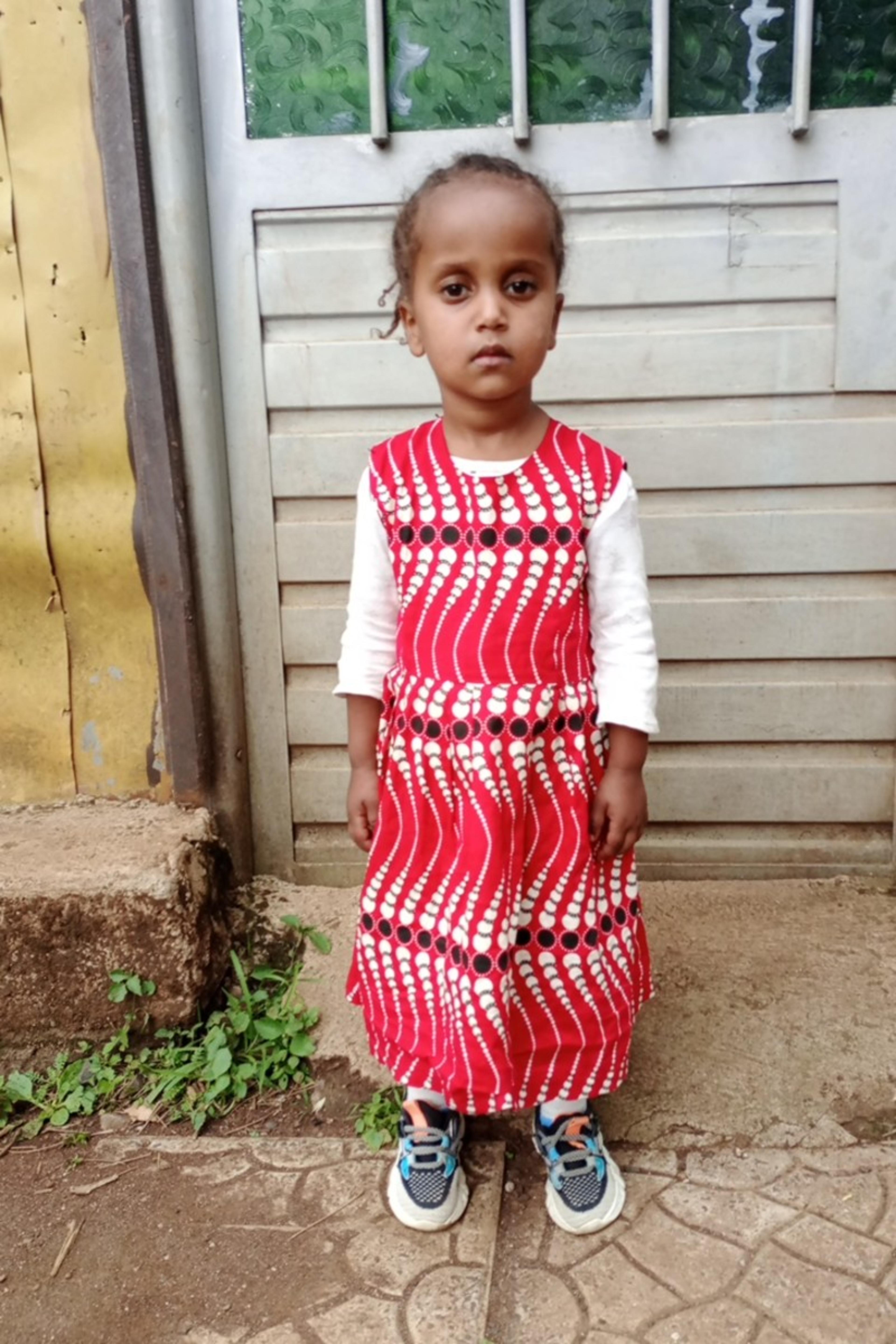 An unsponsored girl named Wengel from Ethiopia who lives in an AIDS-affected area, is vulnerable to exploitation and has waited 482 days for a sponsor.