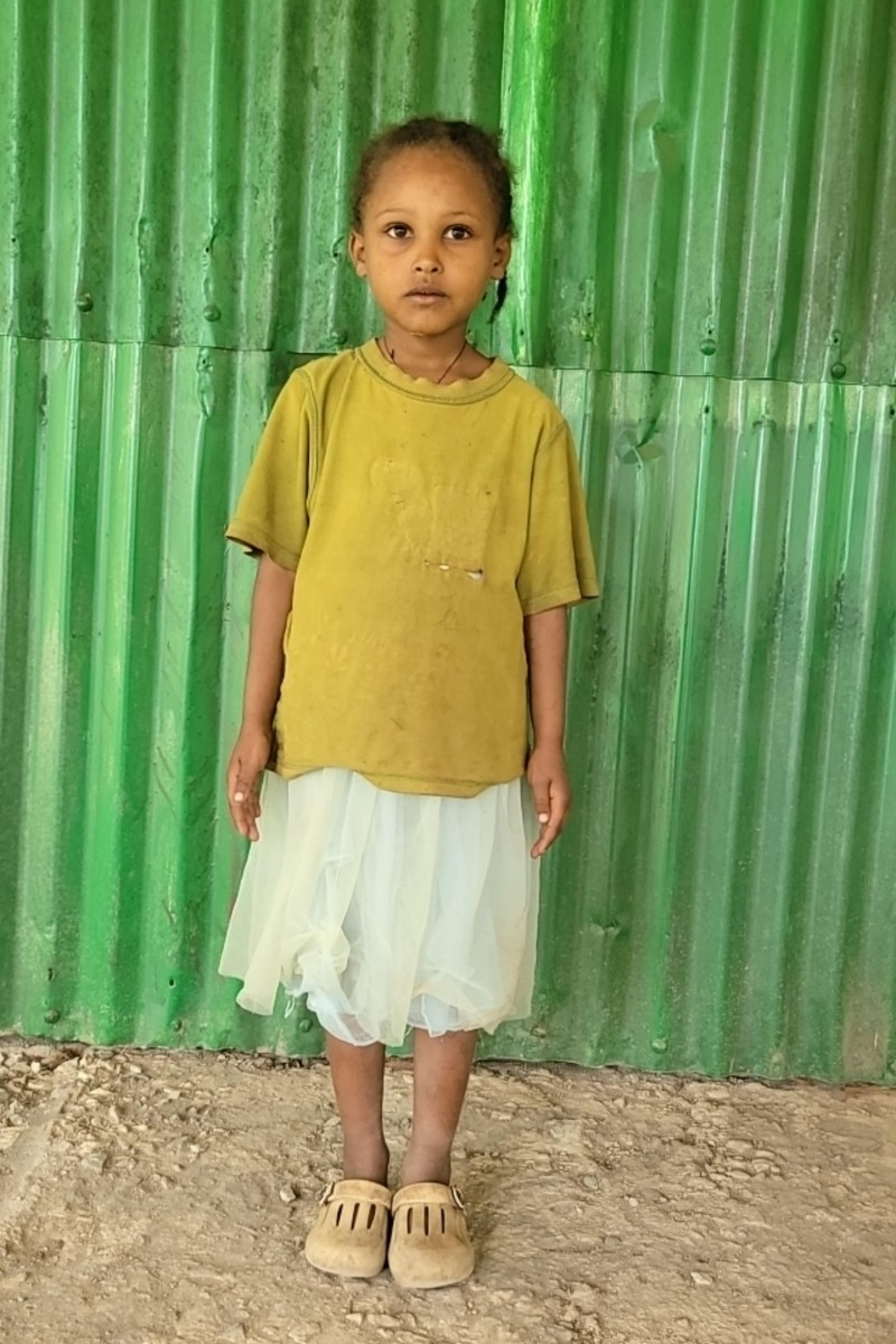 An unsponsored girl named Wude from Ethiopia who lives in an AIDS-affected area, is vulnerable to exploitation and has waited 479 days for a sponsor.