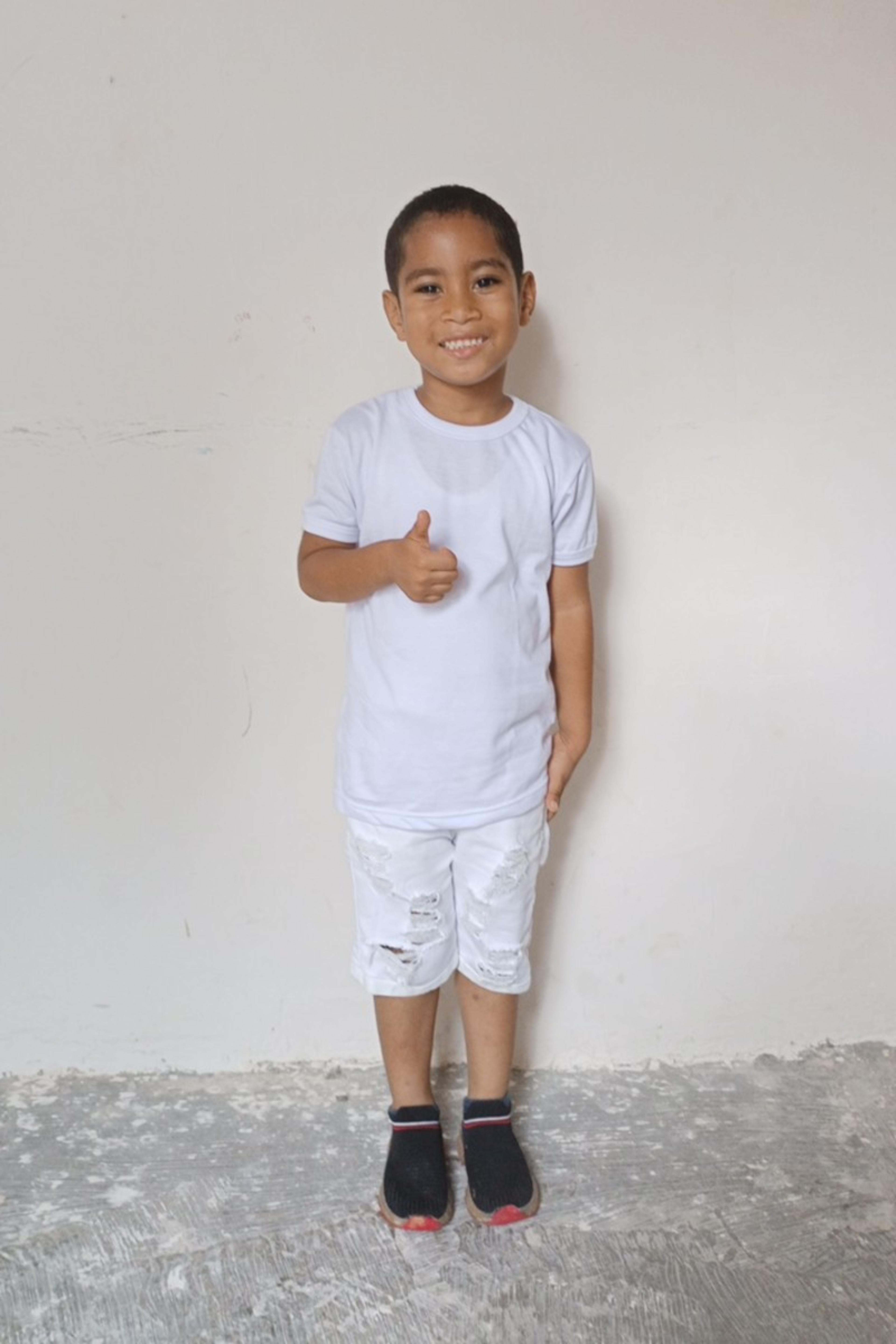 An unsponsored boy named Samuel from Colombia who has waited 465 days for a sponsor.