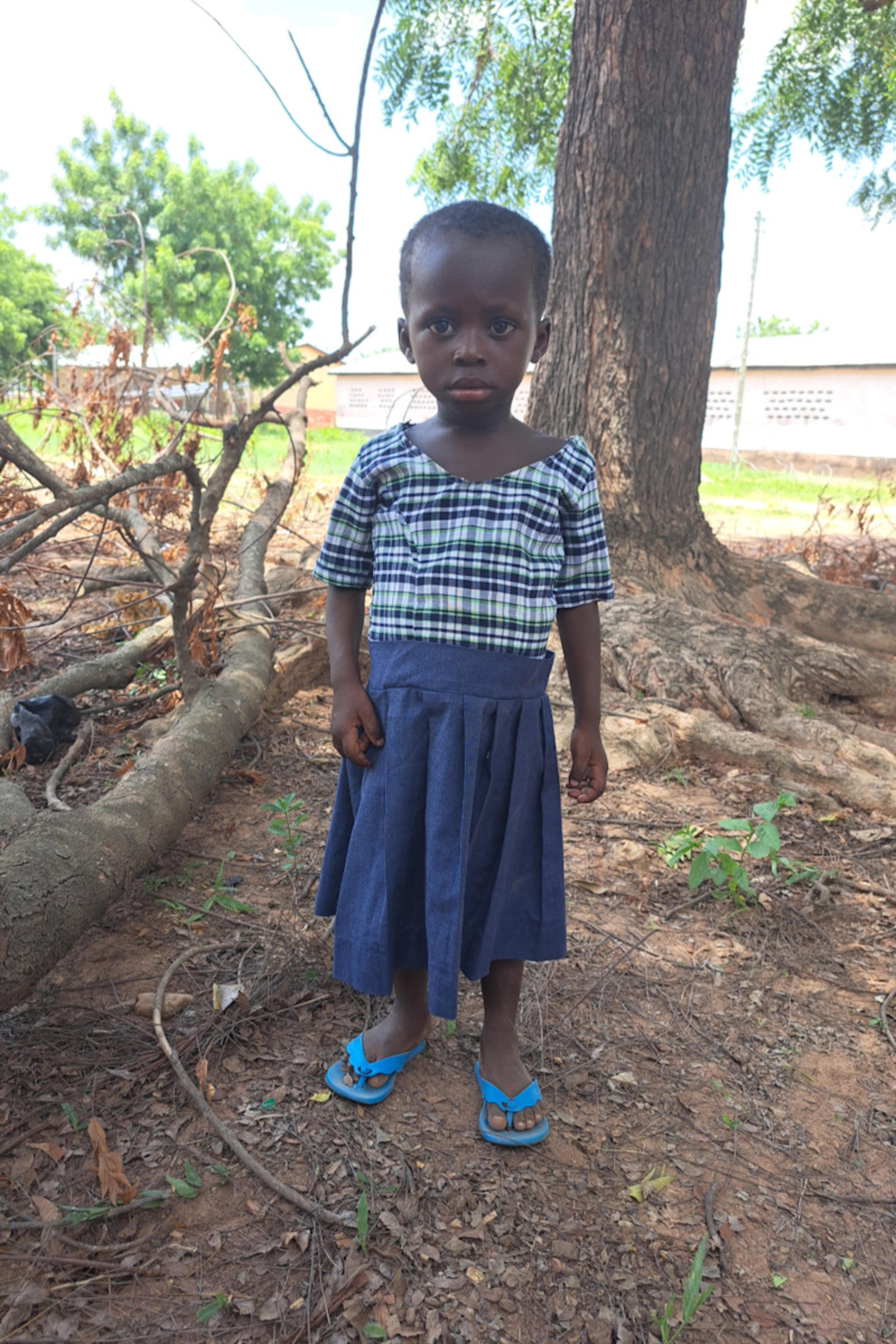 An unsponsored girl named Rebecca from Ghana who lives in an AIDS-affected area and has waited 194 days for a sponsor.
