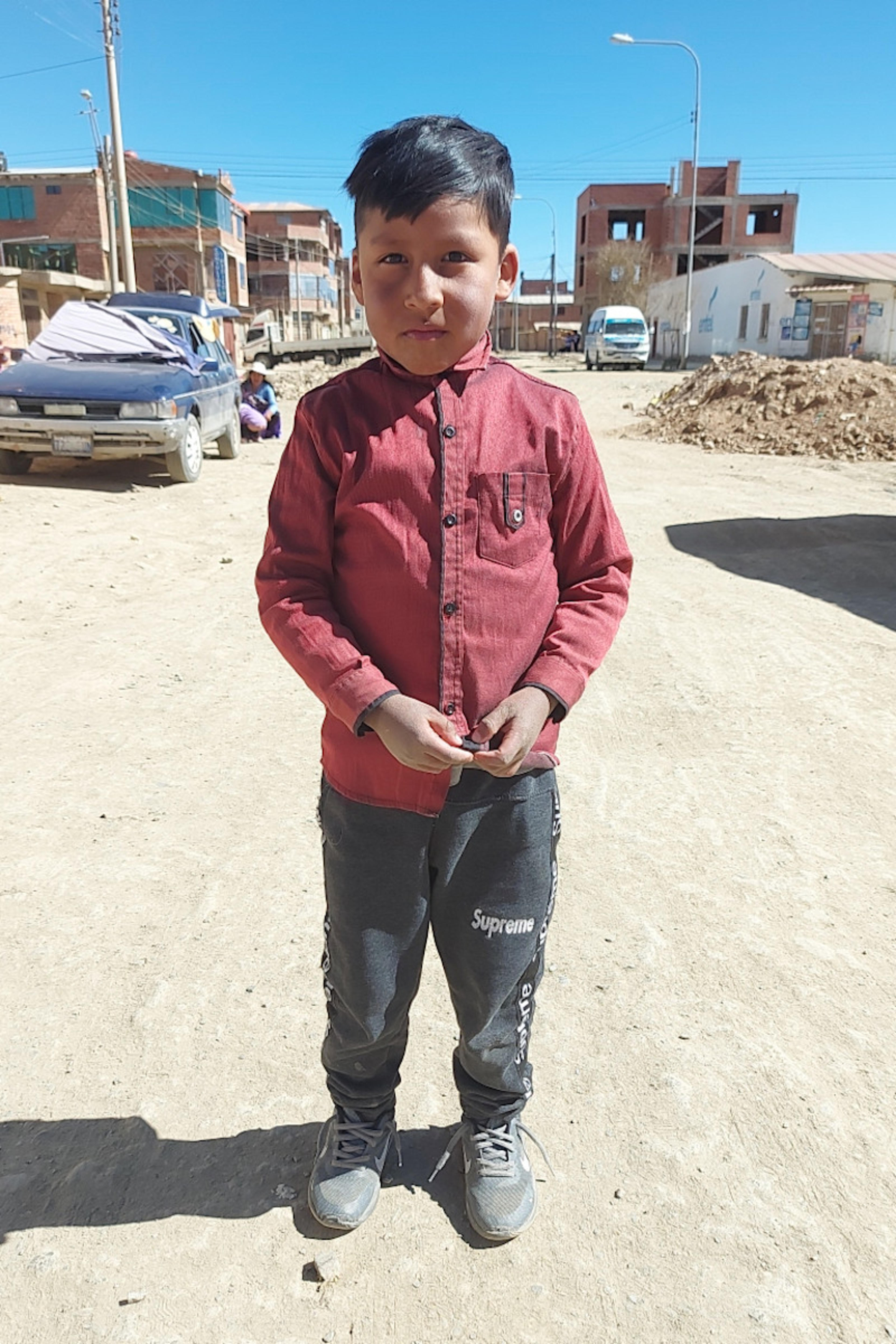An unsponsored boy named Nael from Bolivia who has waited 474 days for a sponsor.