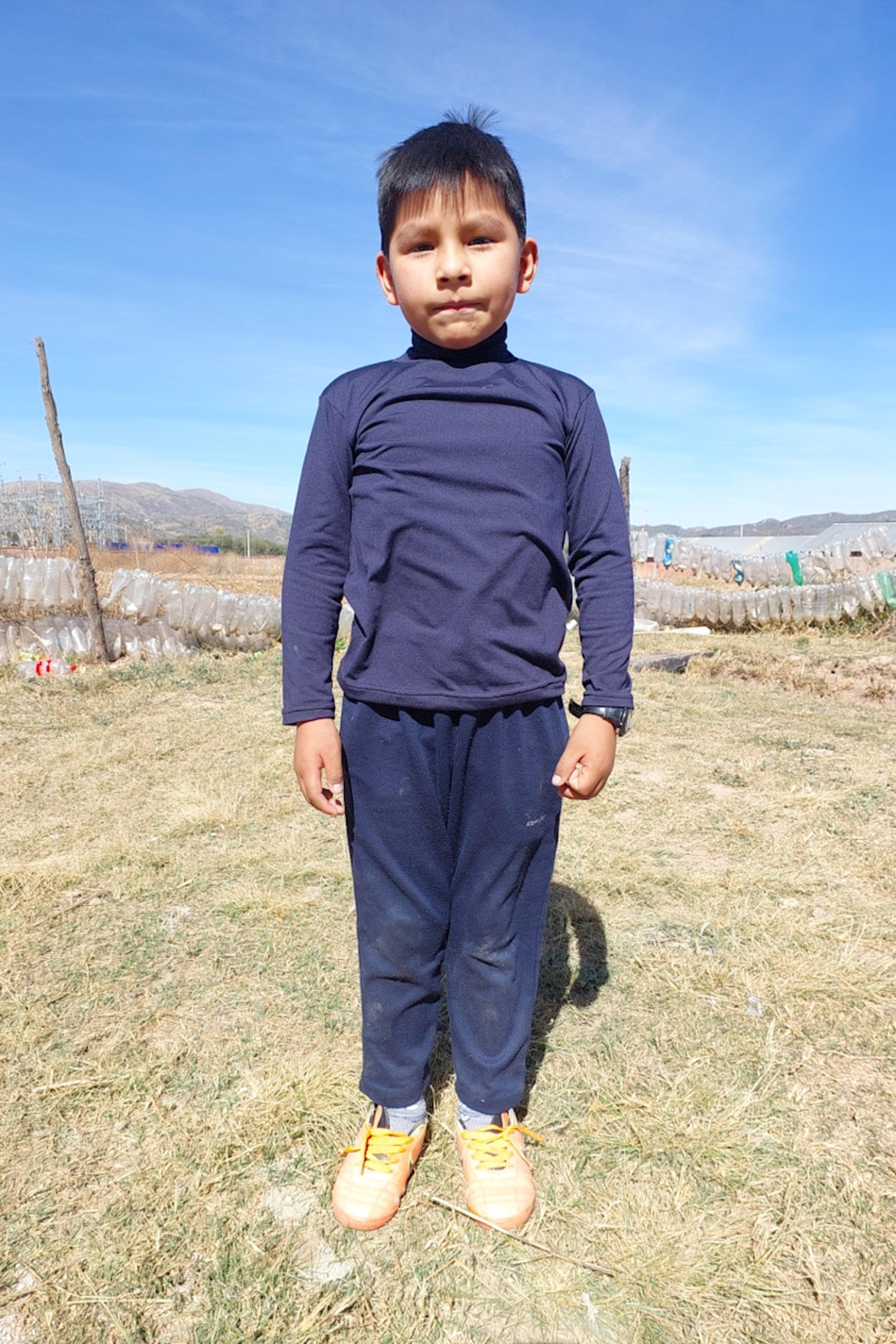 An unsponsored boy named Elias from Bolivia who has waited 748 days for a sponsor.