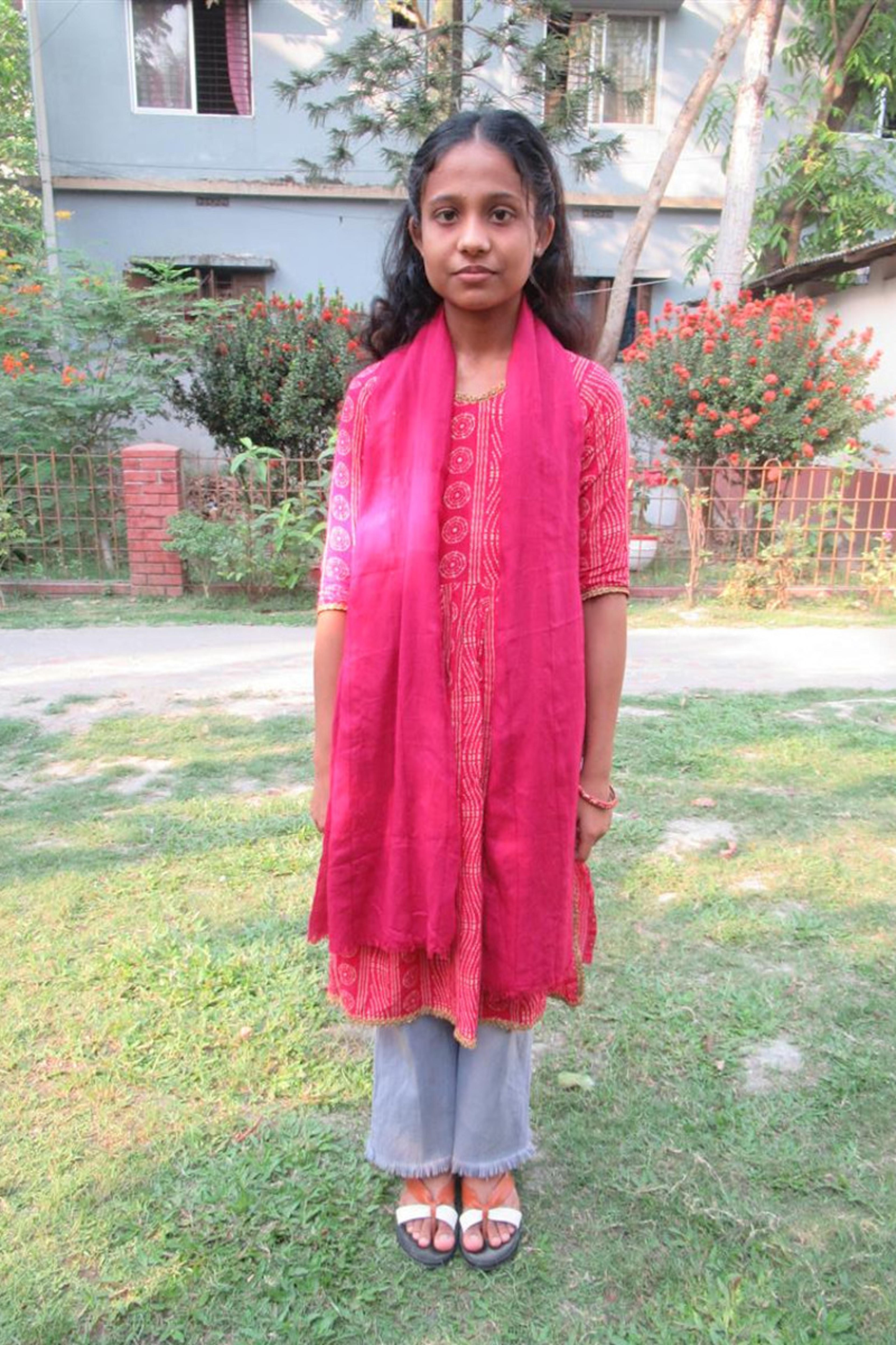 An unsponsored girl named Sornali from Bangladesh who is vulnerable to exploitation and has waited 273 days for a sponsor.