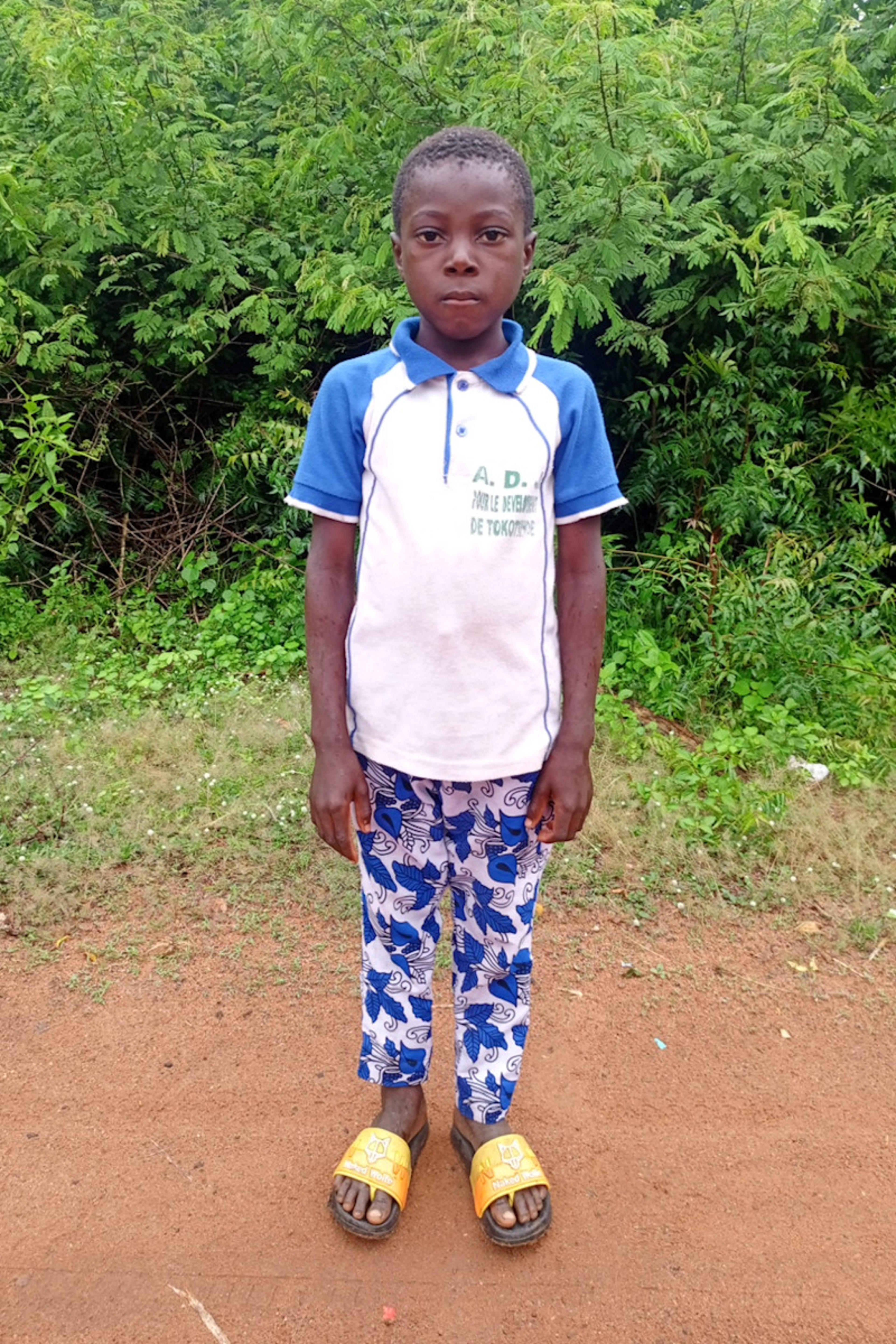 An unsponsored boy named Beni from Togo who lives in an AIDS-affected area, is vulnerable to exploitation and has waited 676 days for a sponsor.