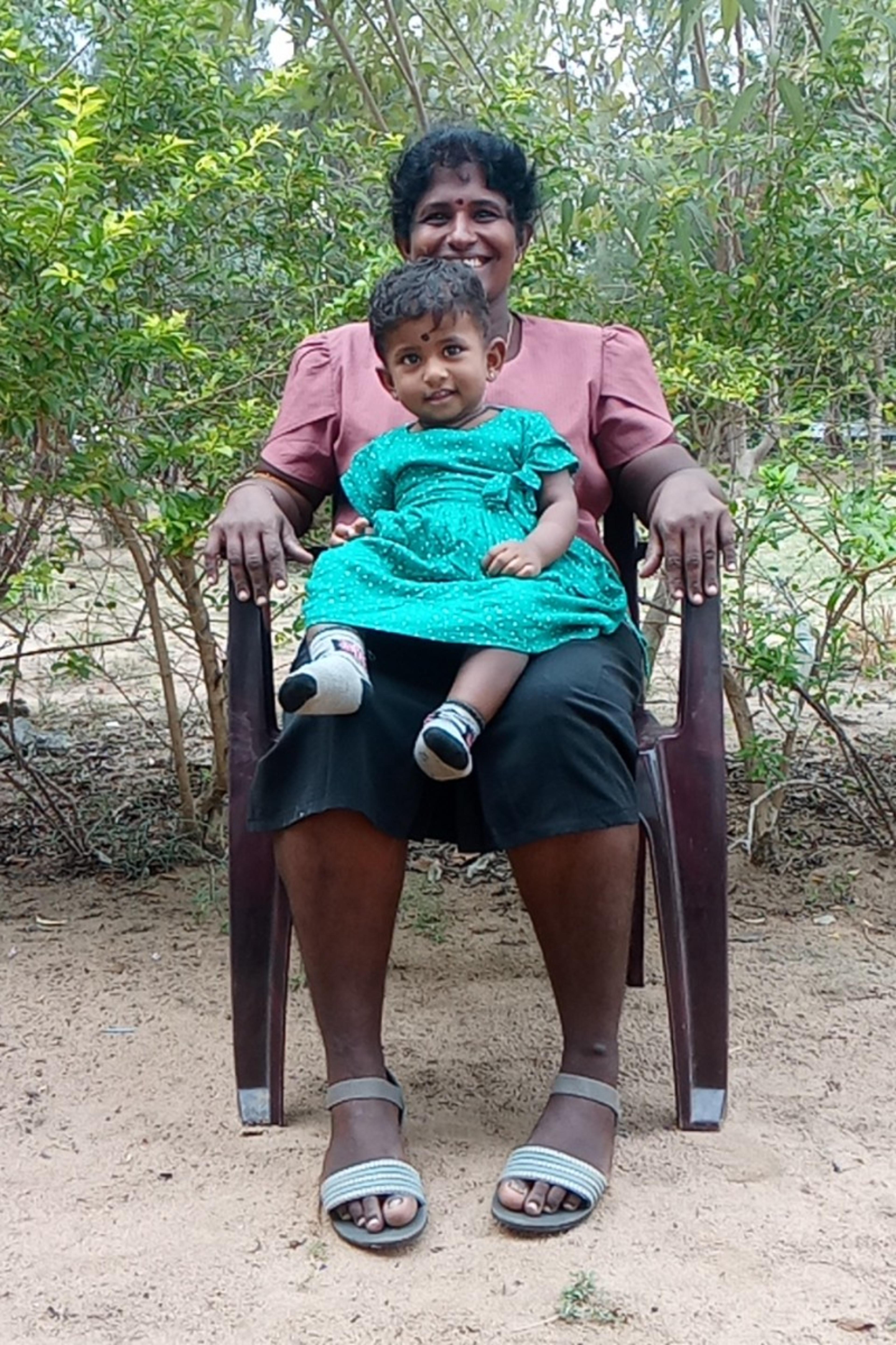An unsponsored girl named Elakkiya from Sri Lanka who has waited 404 days for a sponsor.