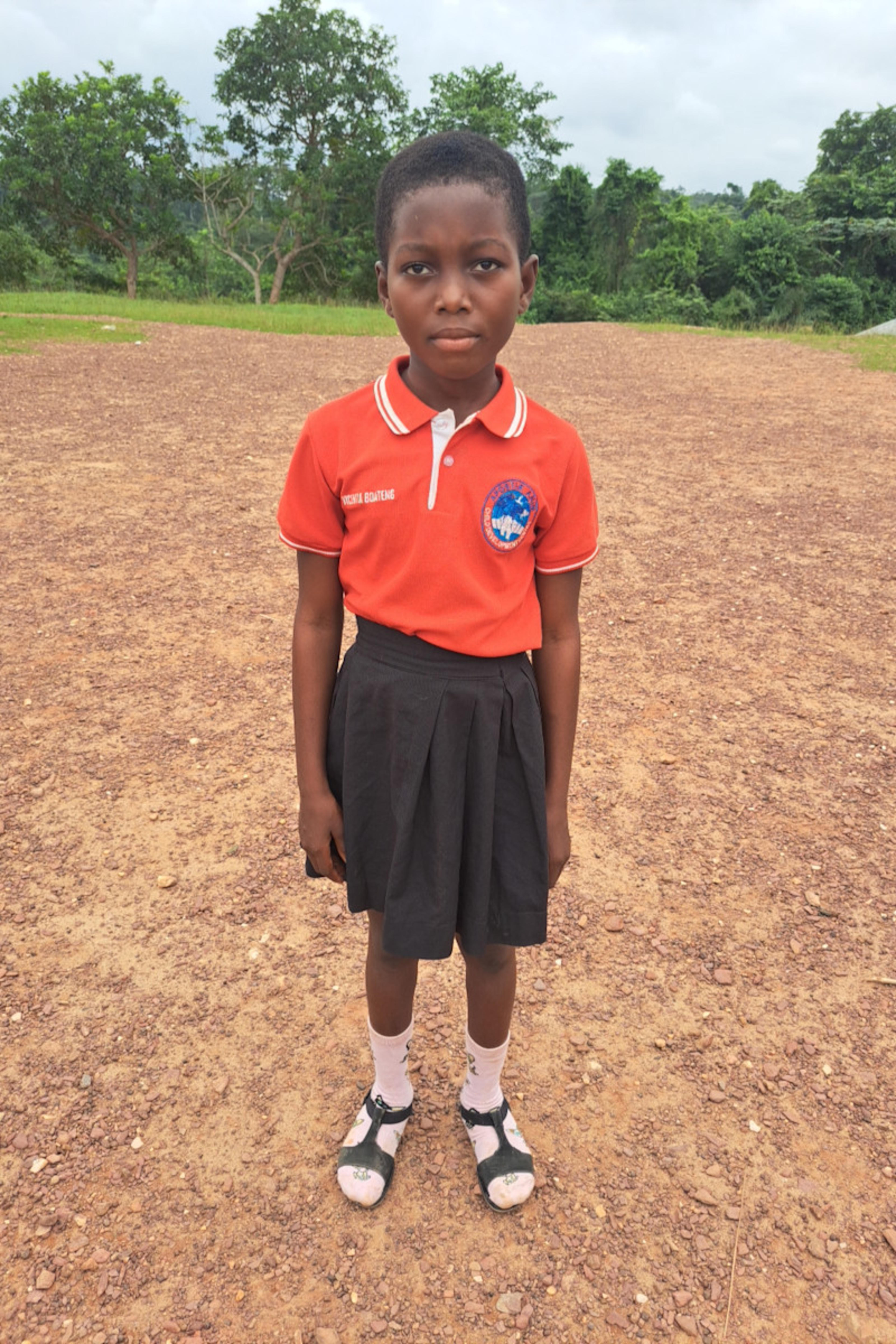 An unsponsored girl named Vicentia from Ghana who lives in an AIDS-affected area and has waited 590 days for a sponsor.