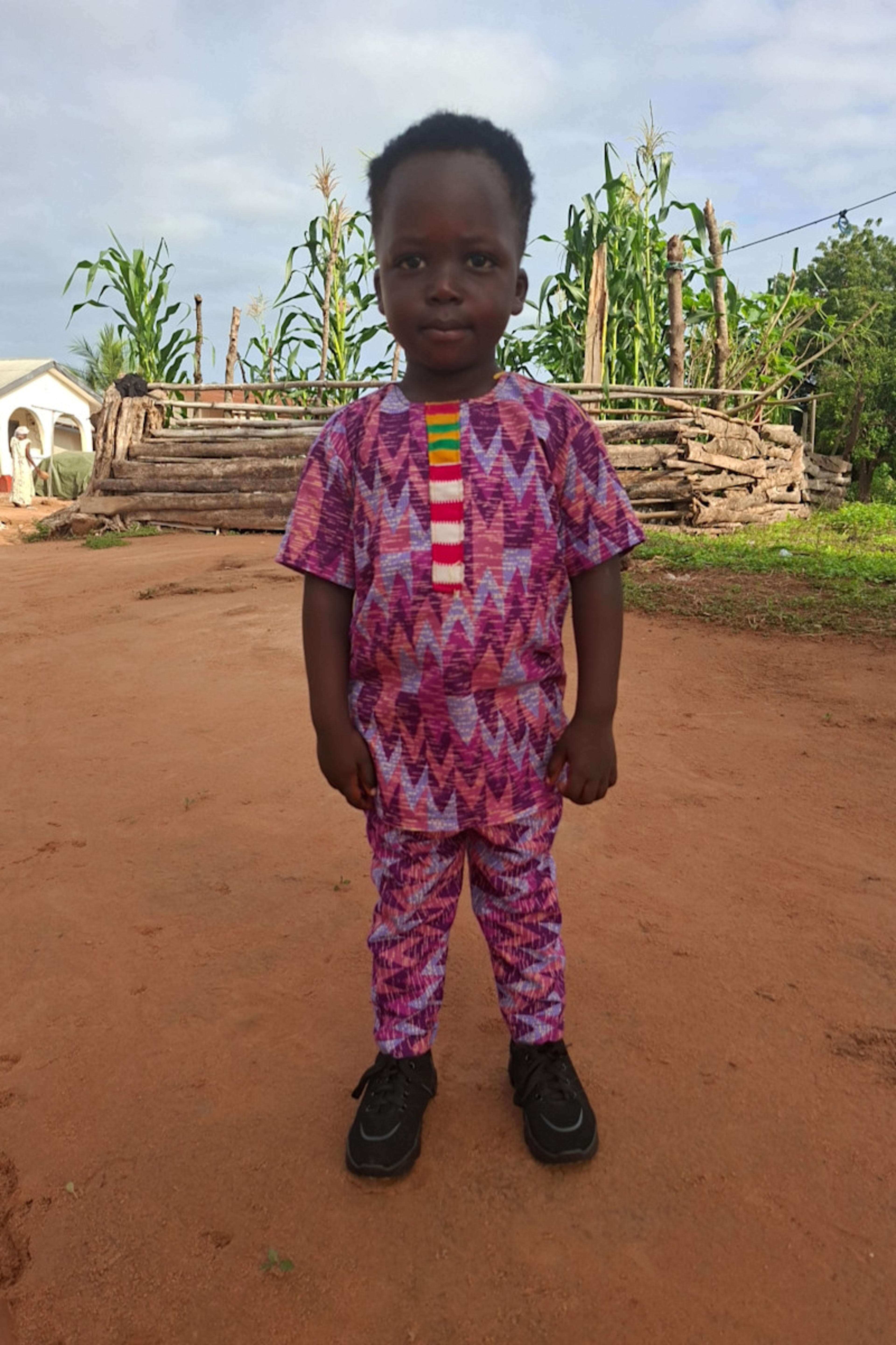 An unsponsored boy named Kwasi from Ghana who lives in an AIDS-affected area and has waited 333 days for a sponsor.
