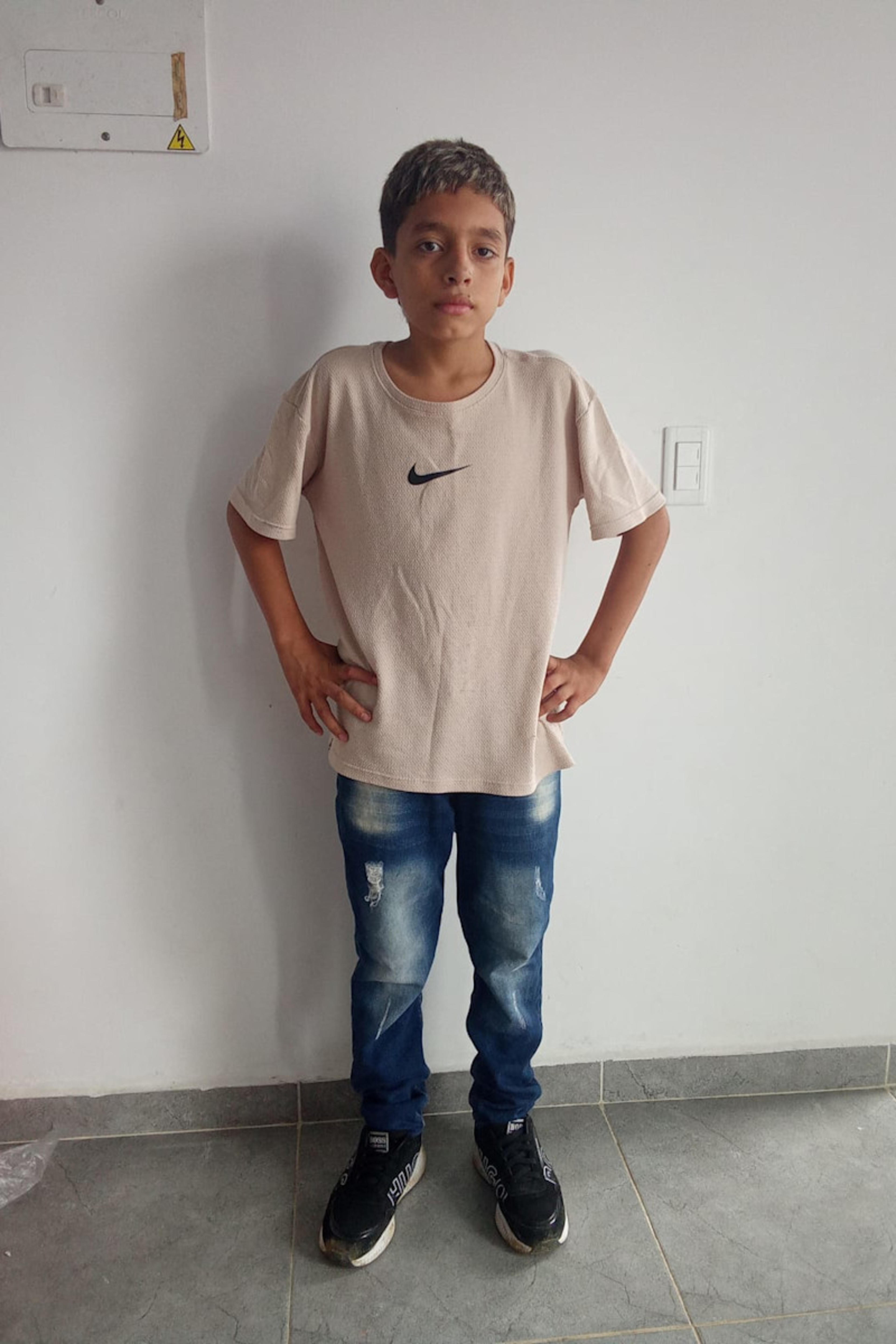An unsponsored boy named Andres from Colombia who has waited 556 days for a sponsor.