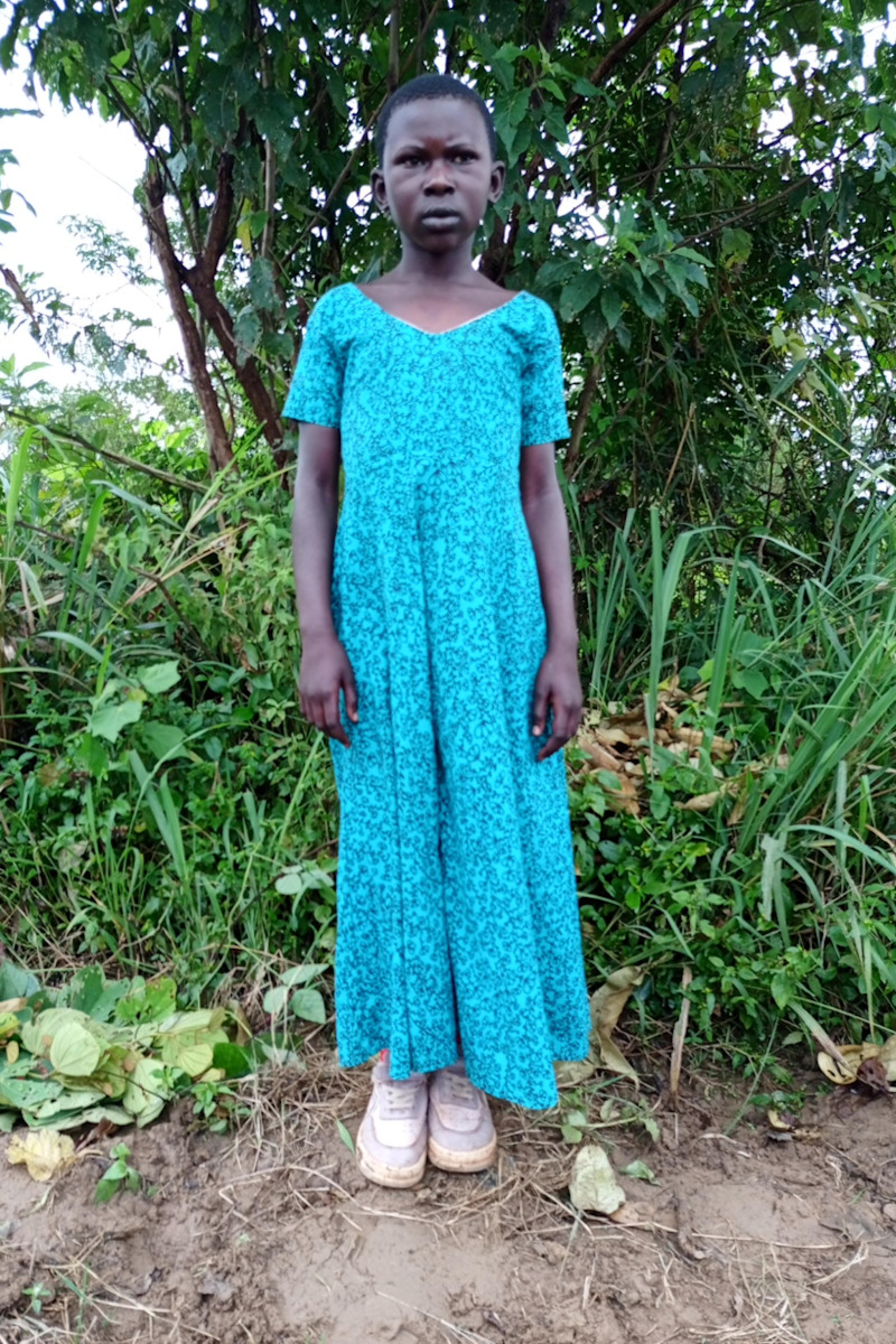 An unsponsored girl named Rafela from Uganda who lives in an AIDS-affected area, is vulnerable to exploitation and has waited 422 days for a sponsor.