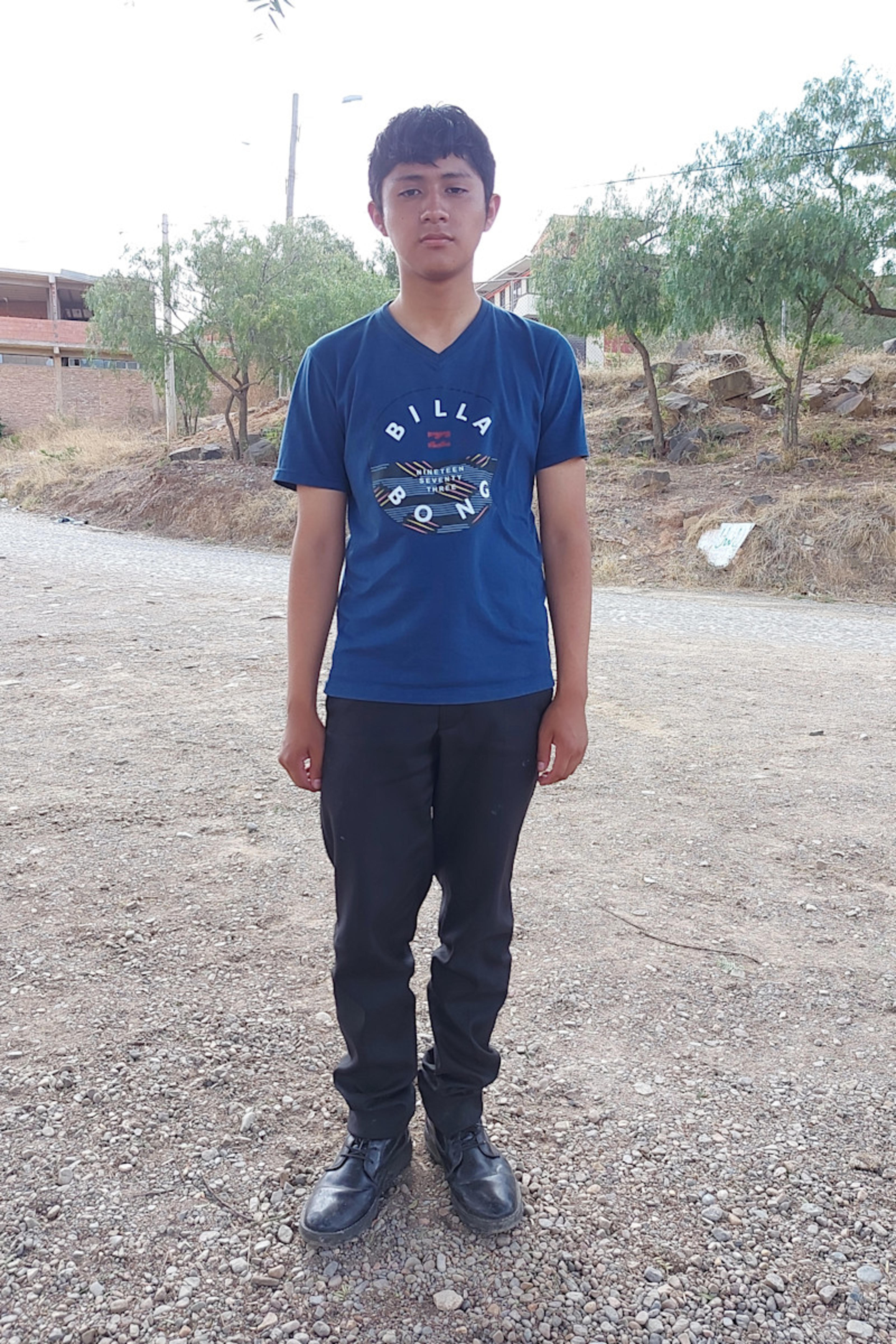 An unsponsored boy named Alejandro from Bolivia who has waited 397 days for a sponsor.