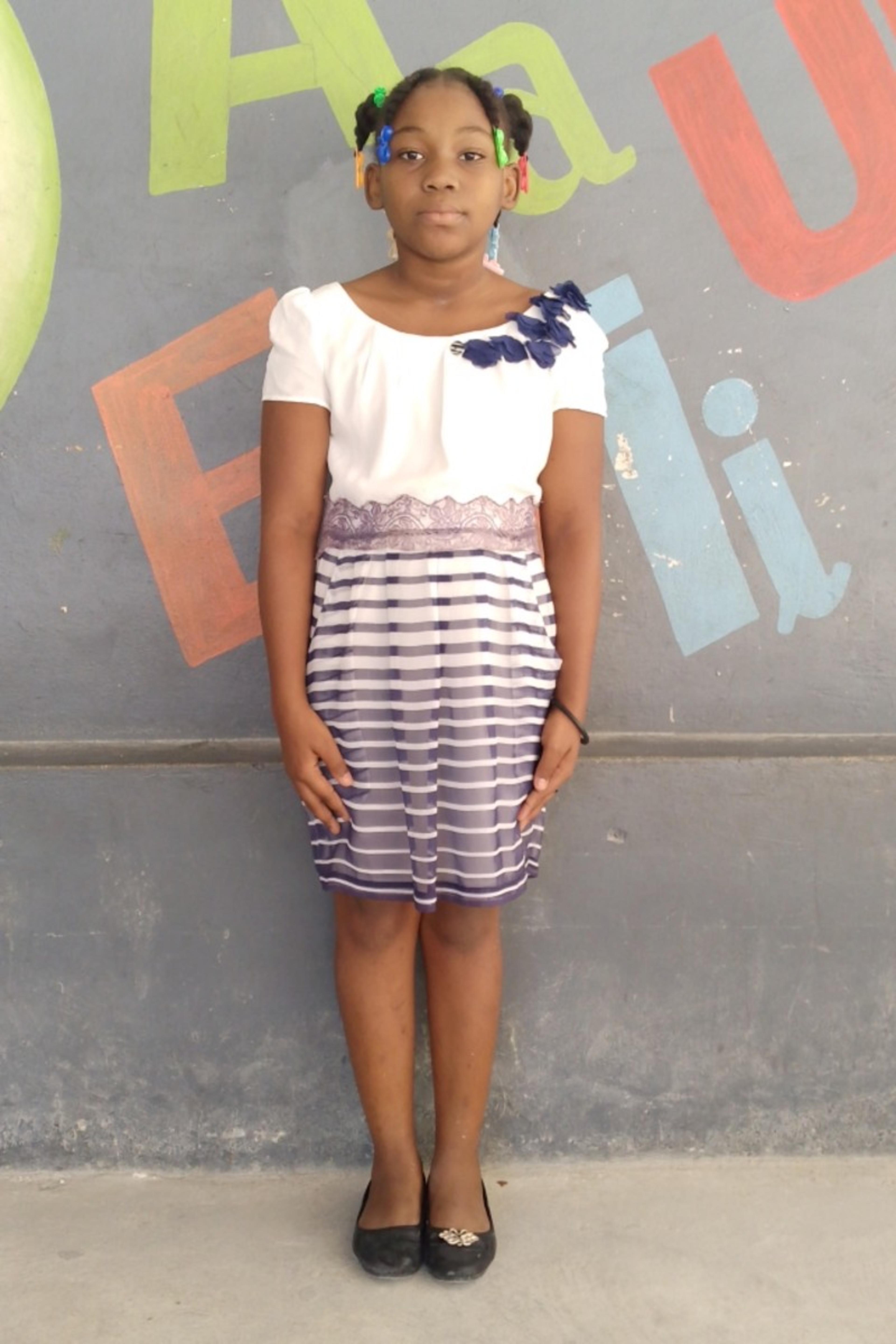 An unsponsored girl named Judeline from Haiti who is vulnerable to exploitation and has waited 691 days for a sponsor.