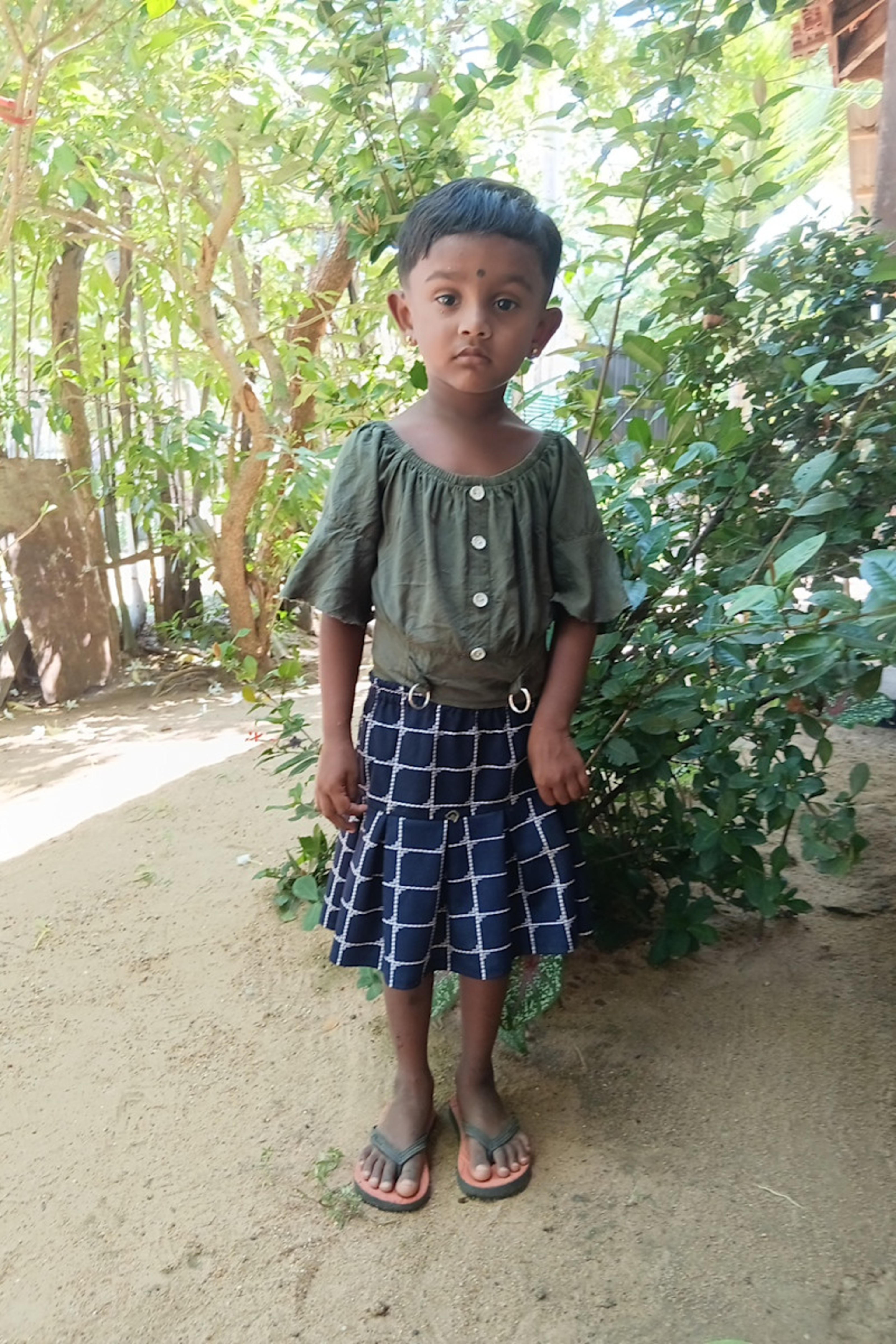 An unsponsored girl named Akshara from Sri Lanka who has waited 333 days for a sponsor.