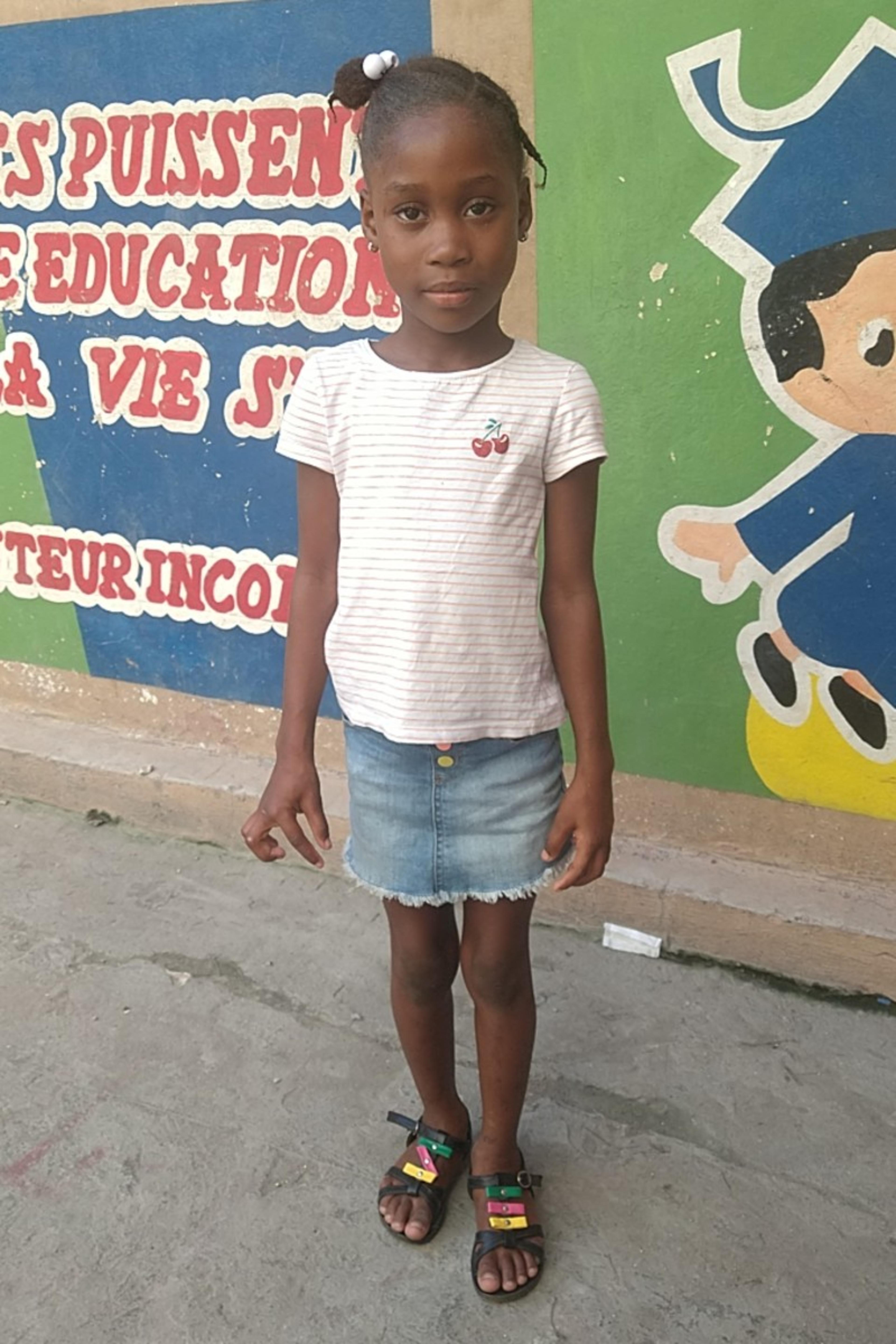 An unsponsored girl named Fafa from Haiti who is vulnerable to exploitation and has waited 588 days for a sponsor.