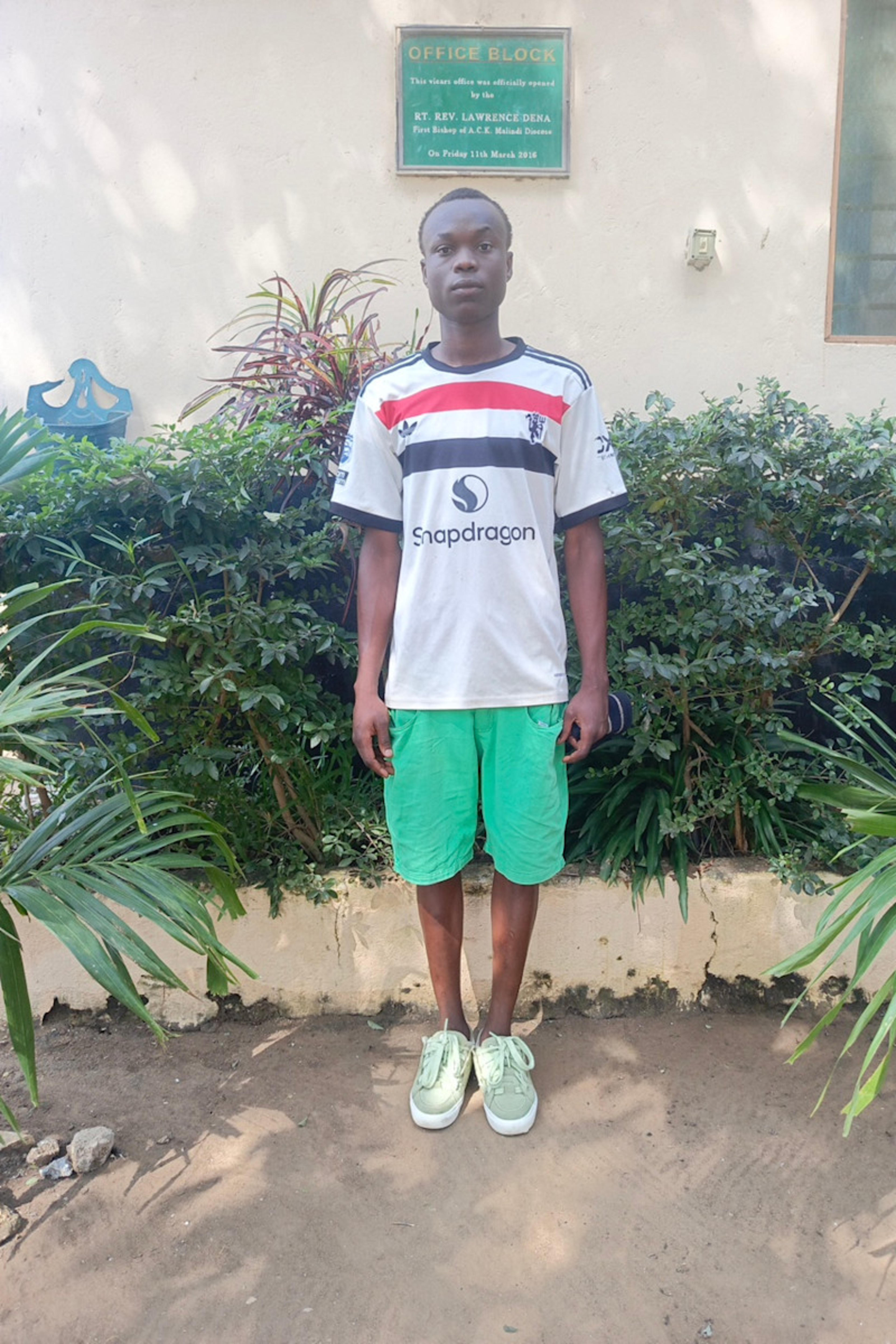 An unsponsored boy named John from Kenya who lives in an AIDS-affected area and has waited 532 days for a sponsor.