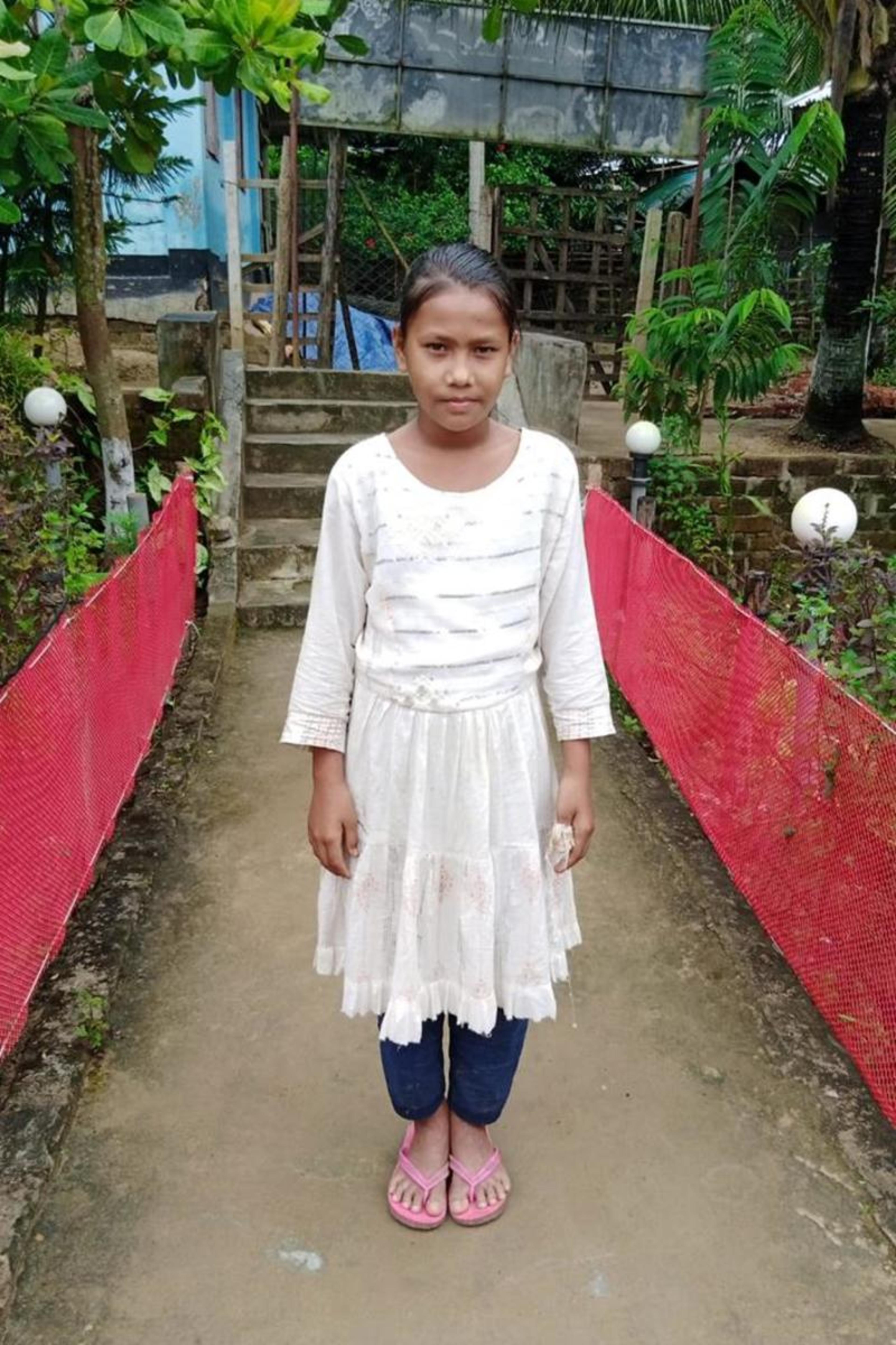 An unsponsored girl named Rekha from Bangladesh who is vulnerable to exploitation and has waited 375 days for a sponsor.