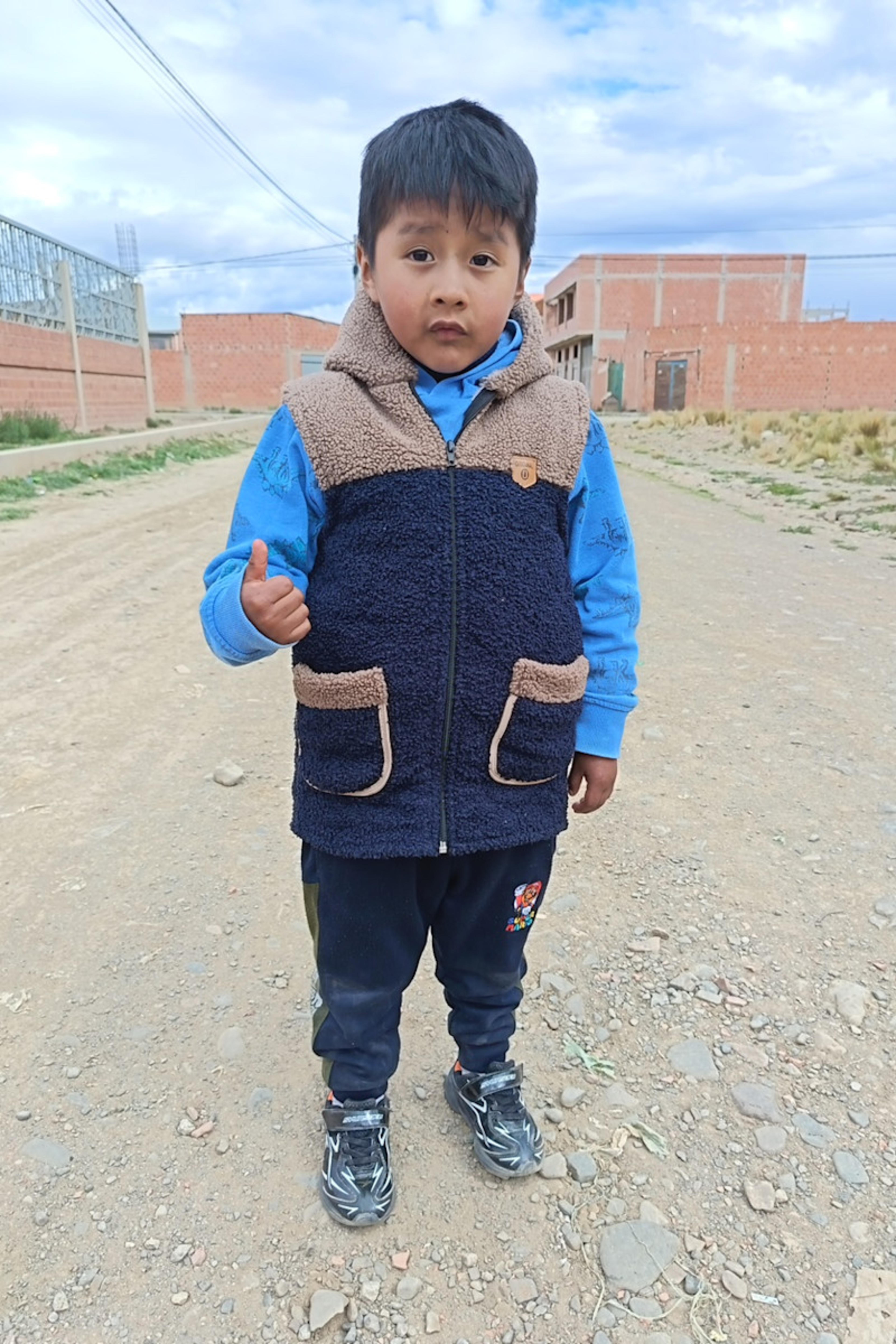 An unsponsored boy named Gael from Bolivia who has waited 652 days for a sponsor.