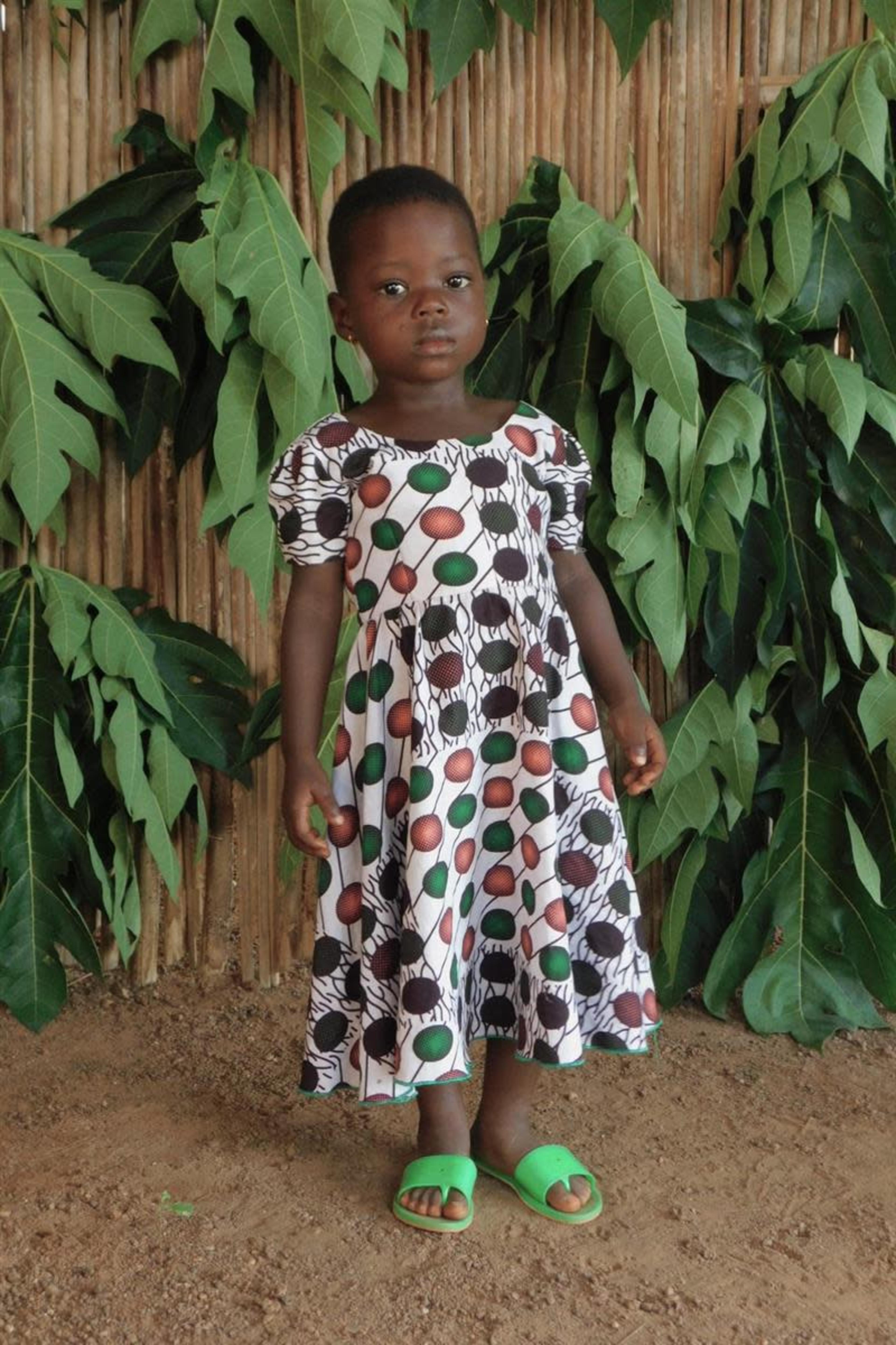 An unsponsored girl named Akofa from Togo who lives in an AIDS-affected area, is vulnerable to exploitation and has waited 279 days for a sponsor.