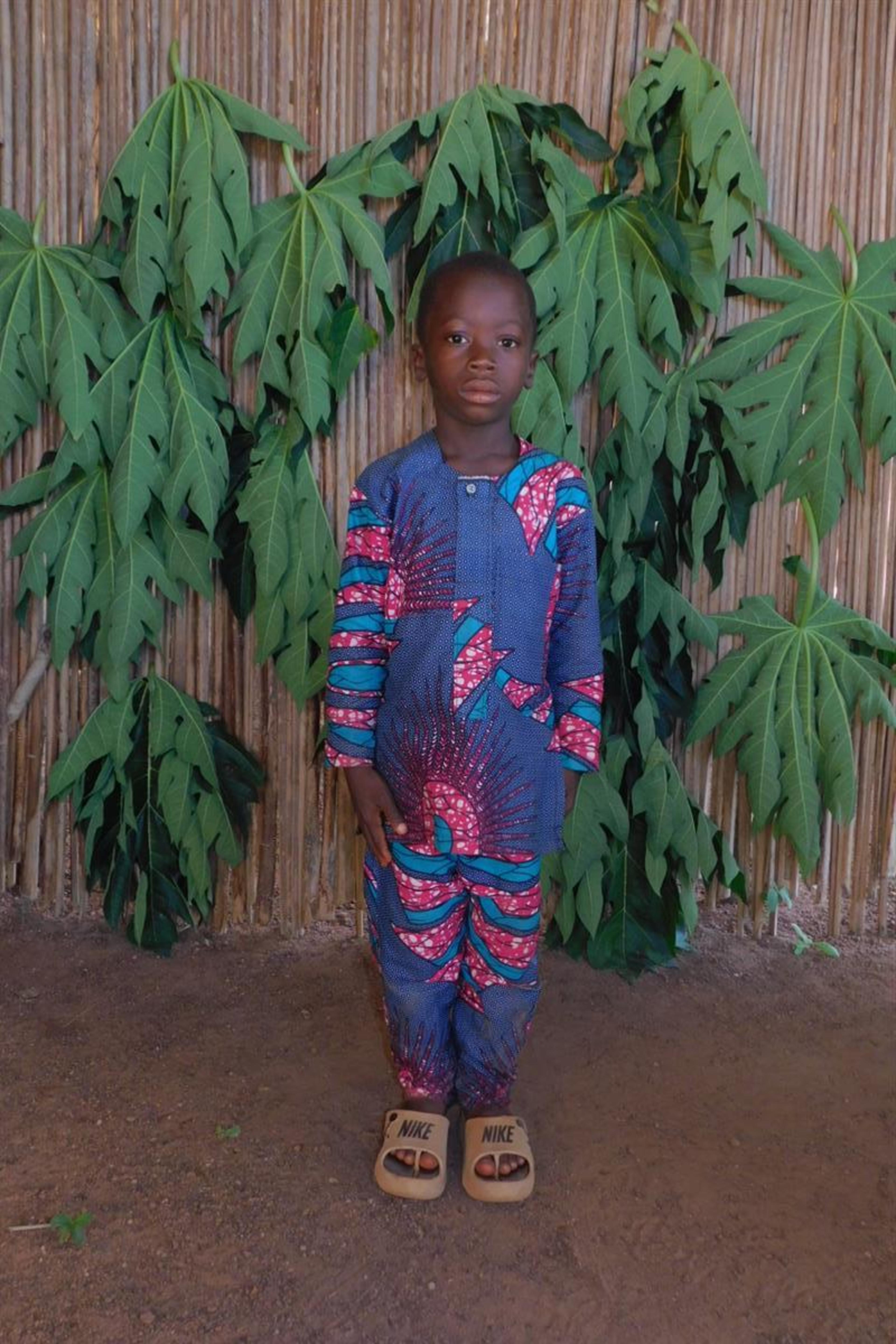 An unsponsored boy named Adjinda from Togo who lives in an AIDS-affected area, is vulnerable to exploitation and has waited 267 days for a sponsor.