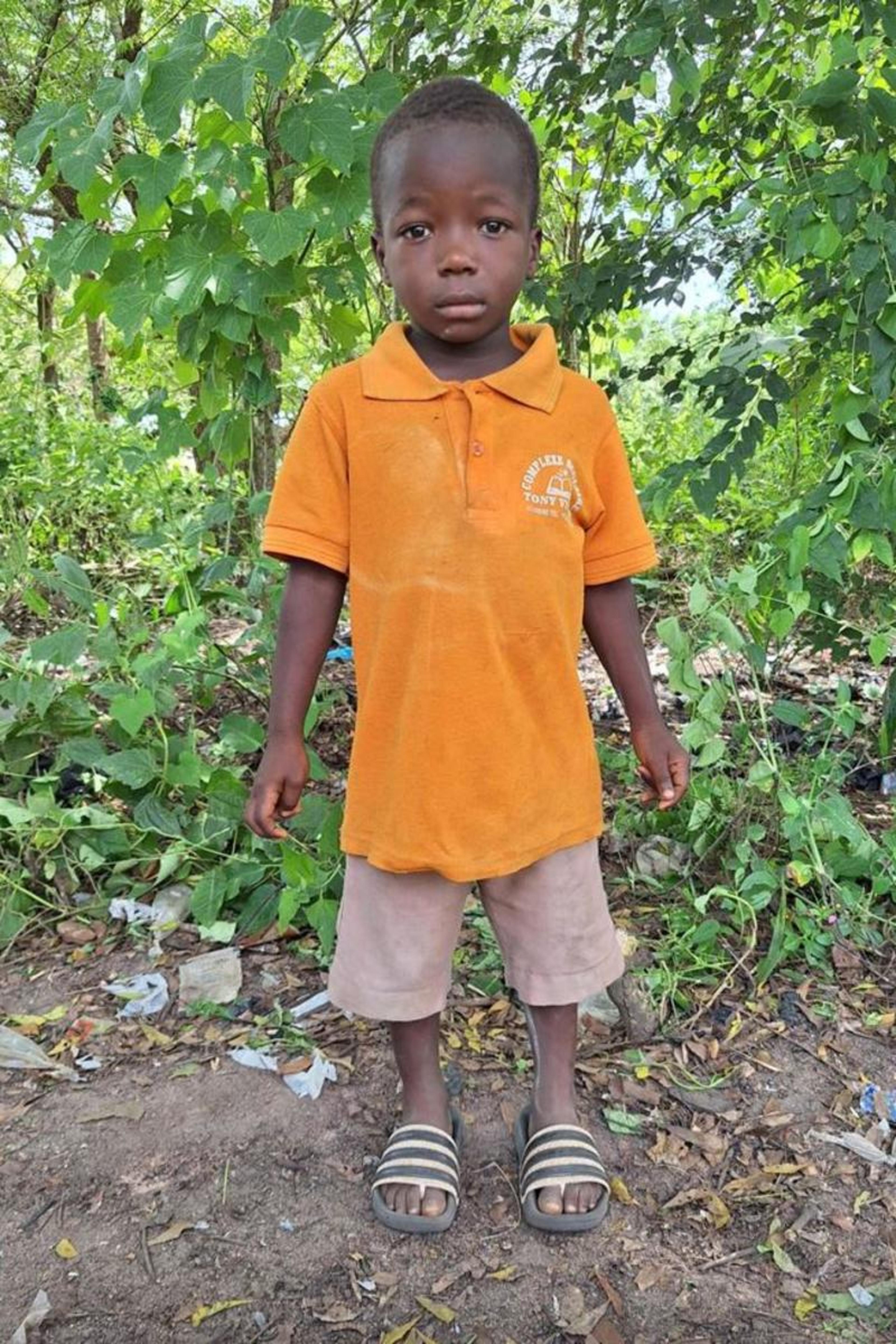 An unsponsored boy named Essolizam from Togo who lives in an AIDS-affected area, is vulnerable to exploitation and has waited 264 days for a sponsor.