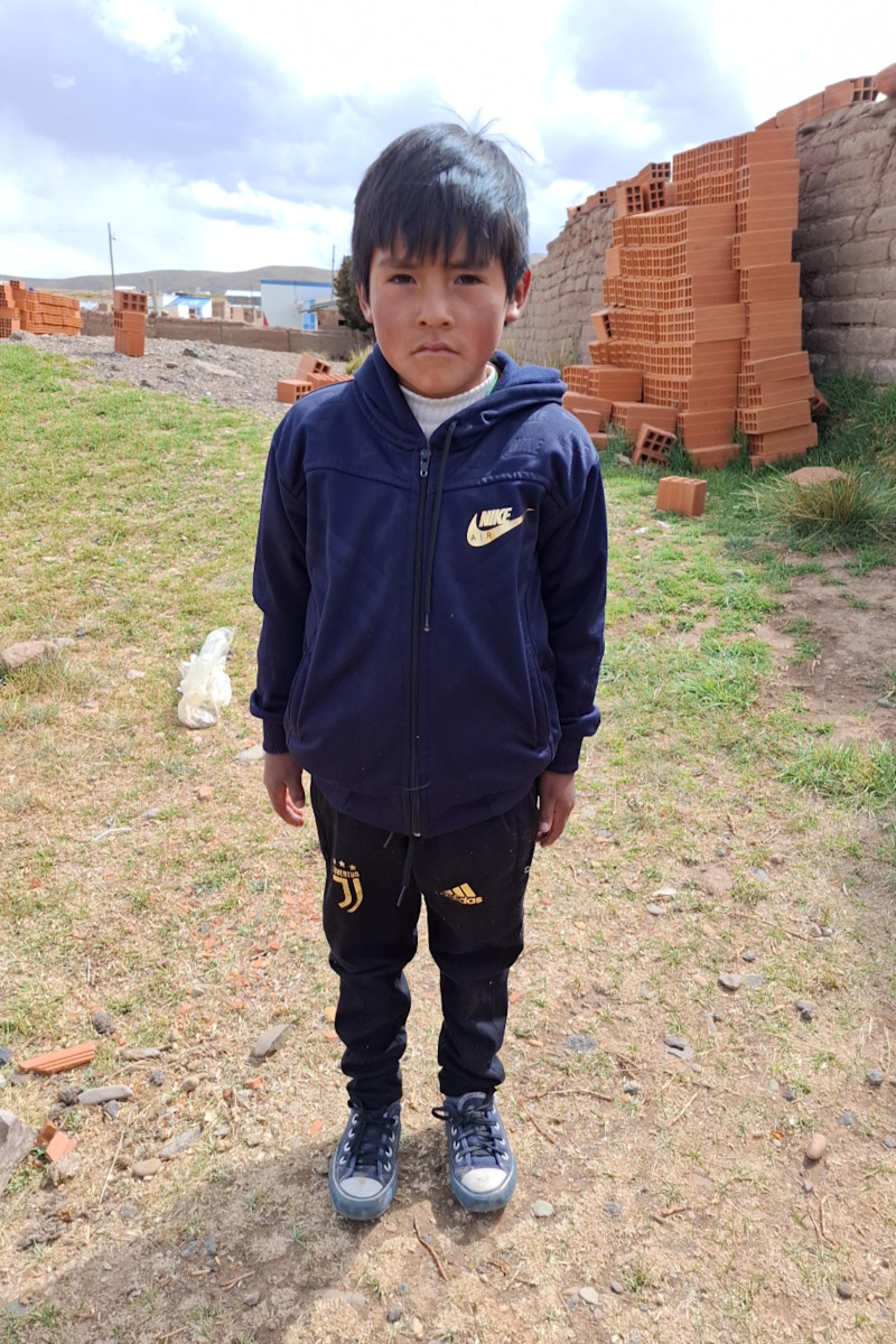 An unsponsored boy named Cristhian from Bolivia who has waited 277 days for a sponsor.