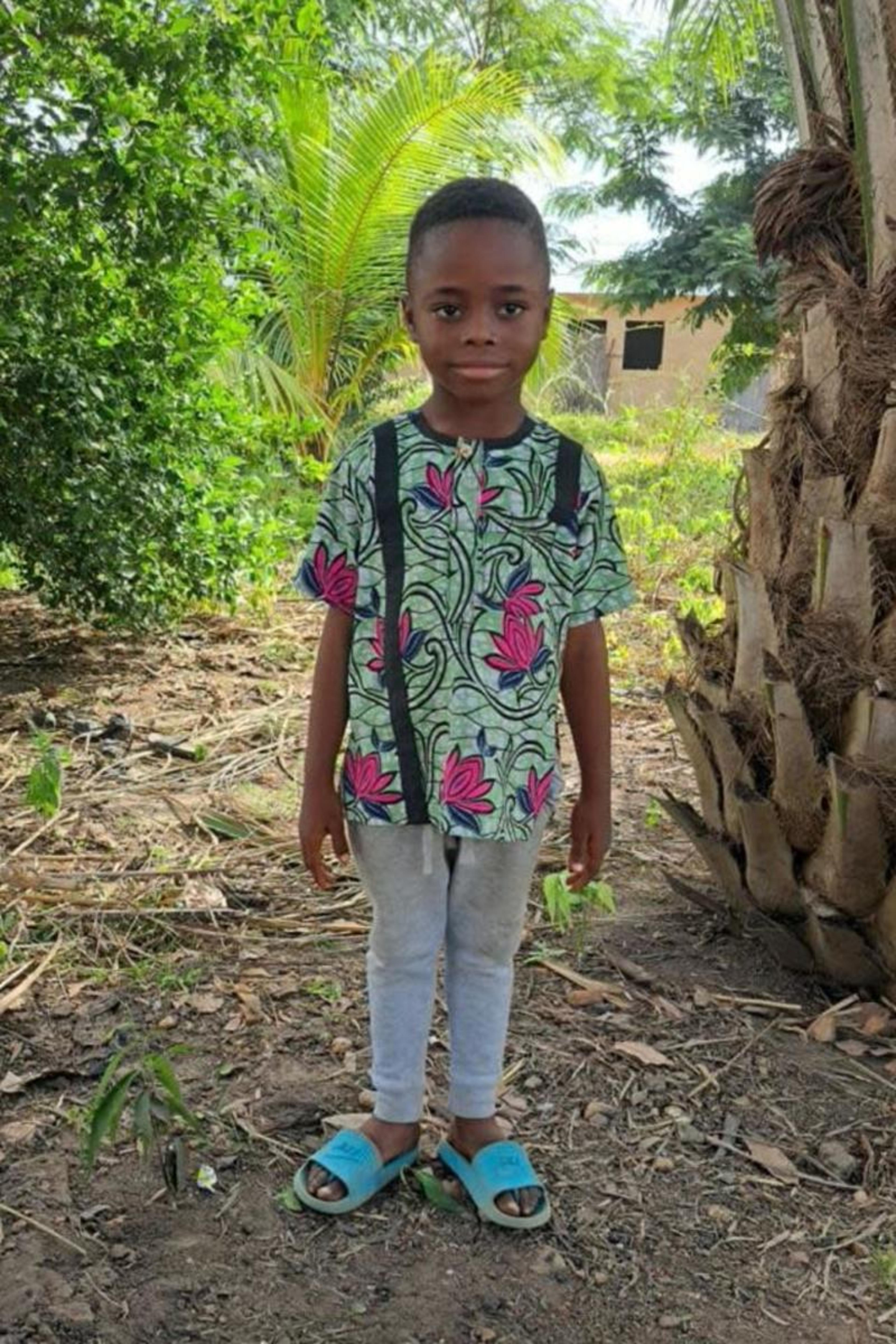An unsponsored boy named Achille from Togo who lives in an AIDS-affected area, is vulnerable to exploitation and has waited 262 days for a sponsor.