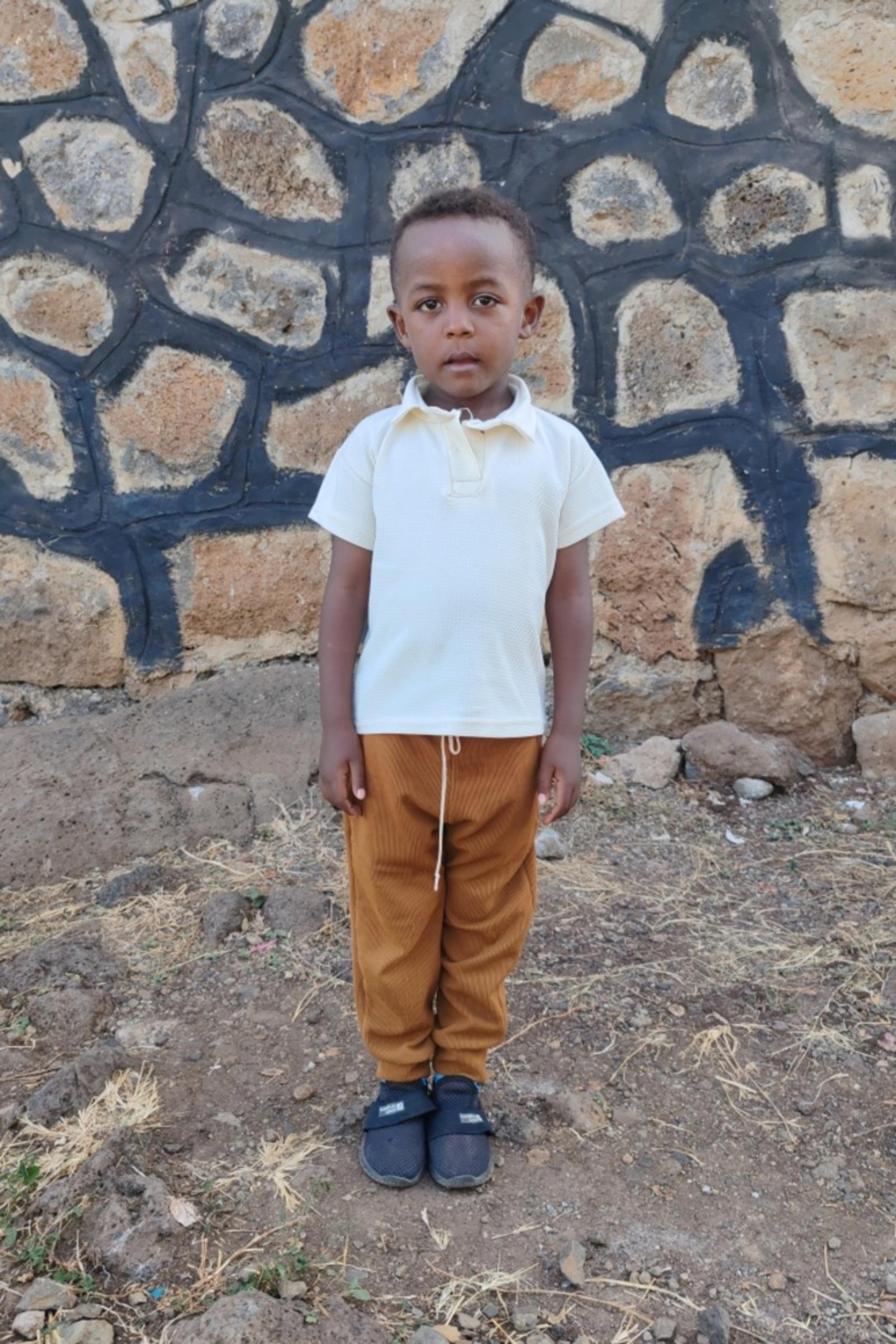 An unsponsored boy named Tebarek from Ethiopia who lives in an AIDS-affected area, is vulnerable to exploitation and has waited 235 days for a sponsor.