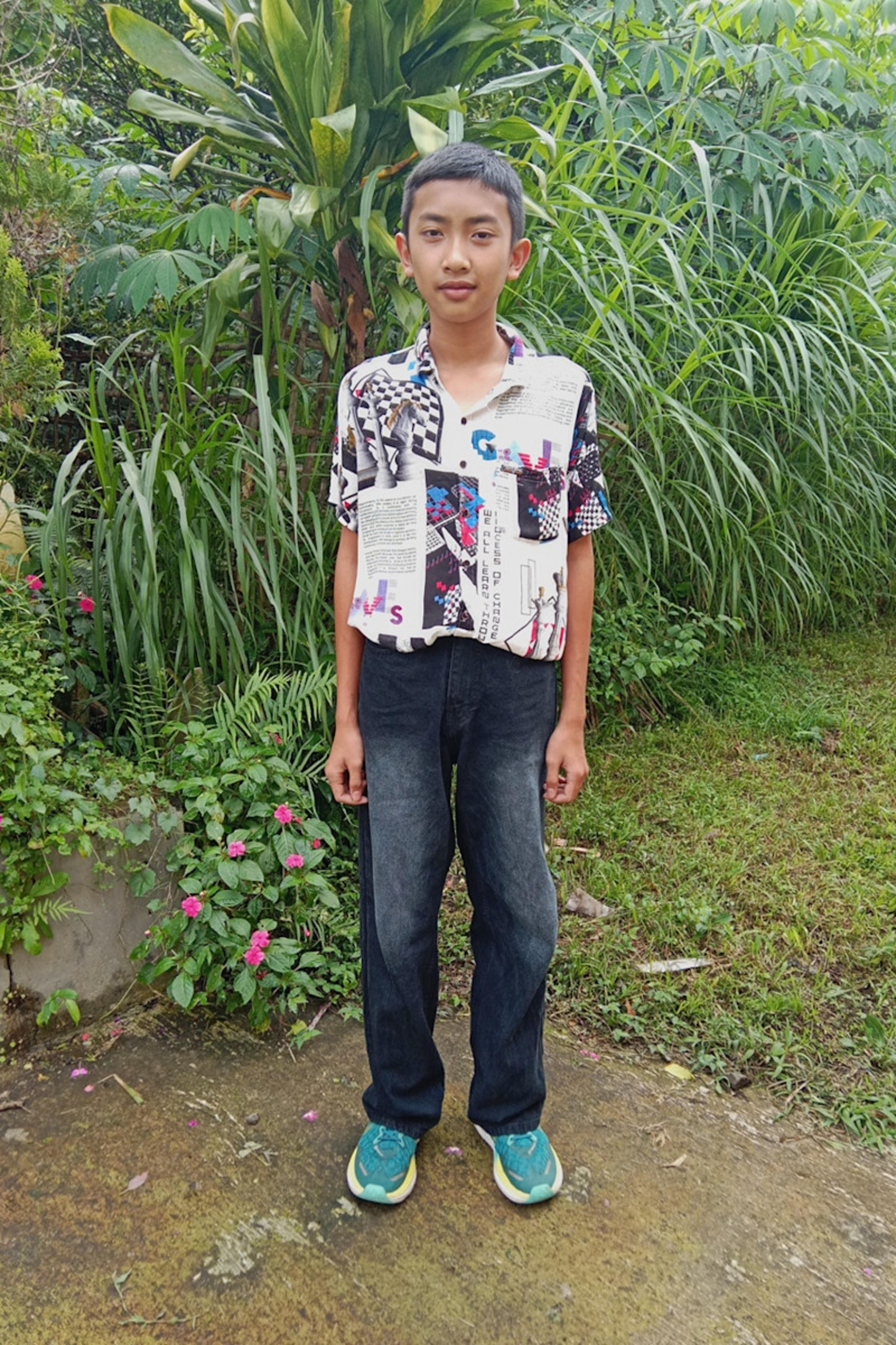 An unsponsored boy named Krishna from Indonesia who has waited 576 days for a sponsor.