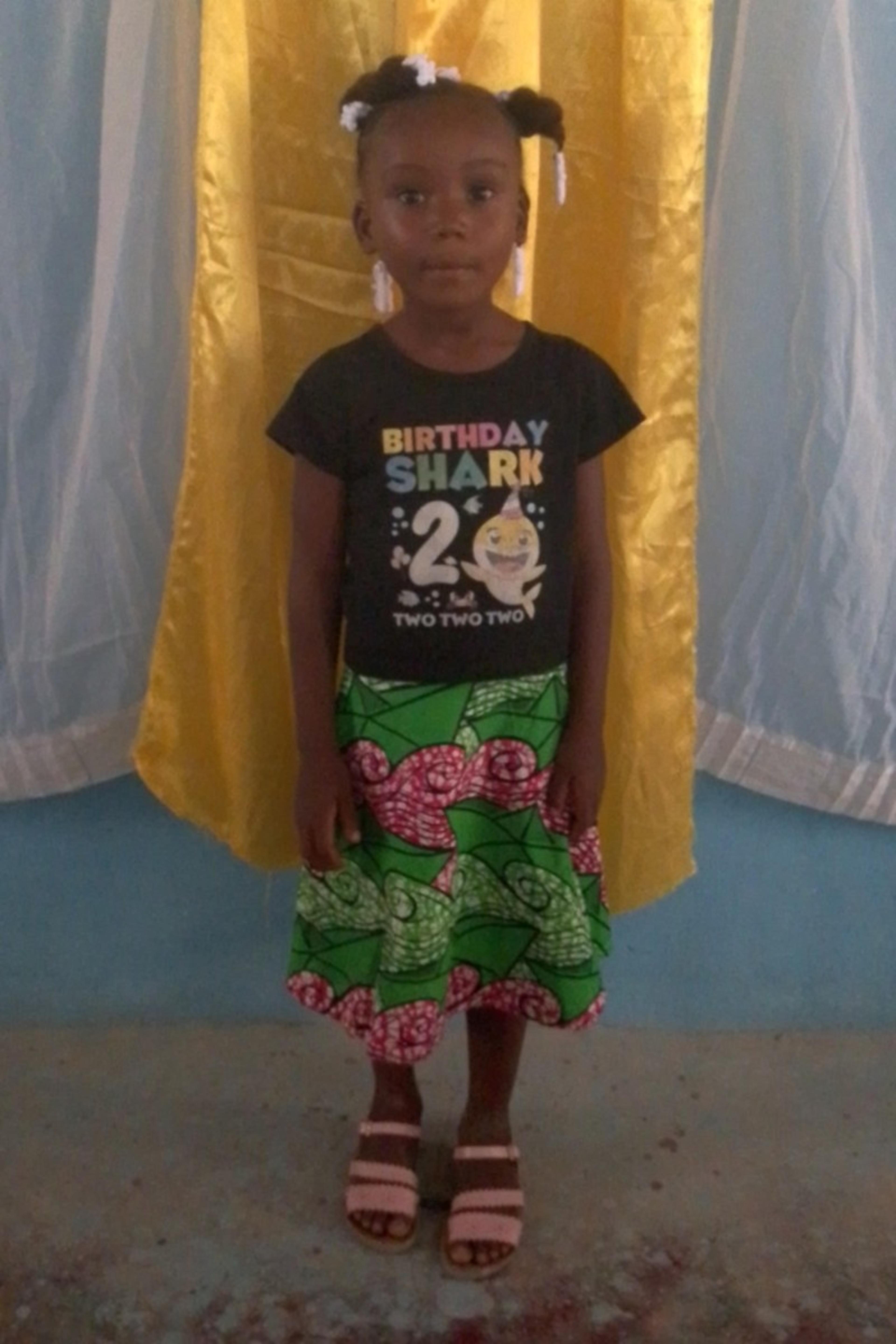 An unsponsored girl named Néiska from Haiti who is vulnerable to exploitation and has waited 247 days for a sponsor.