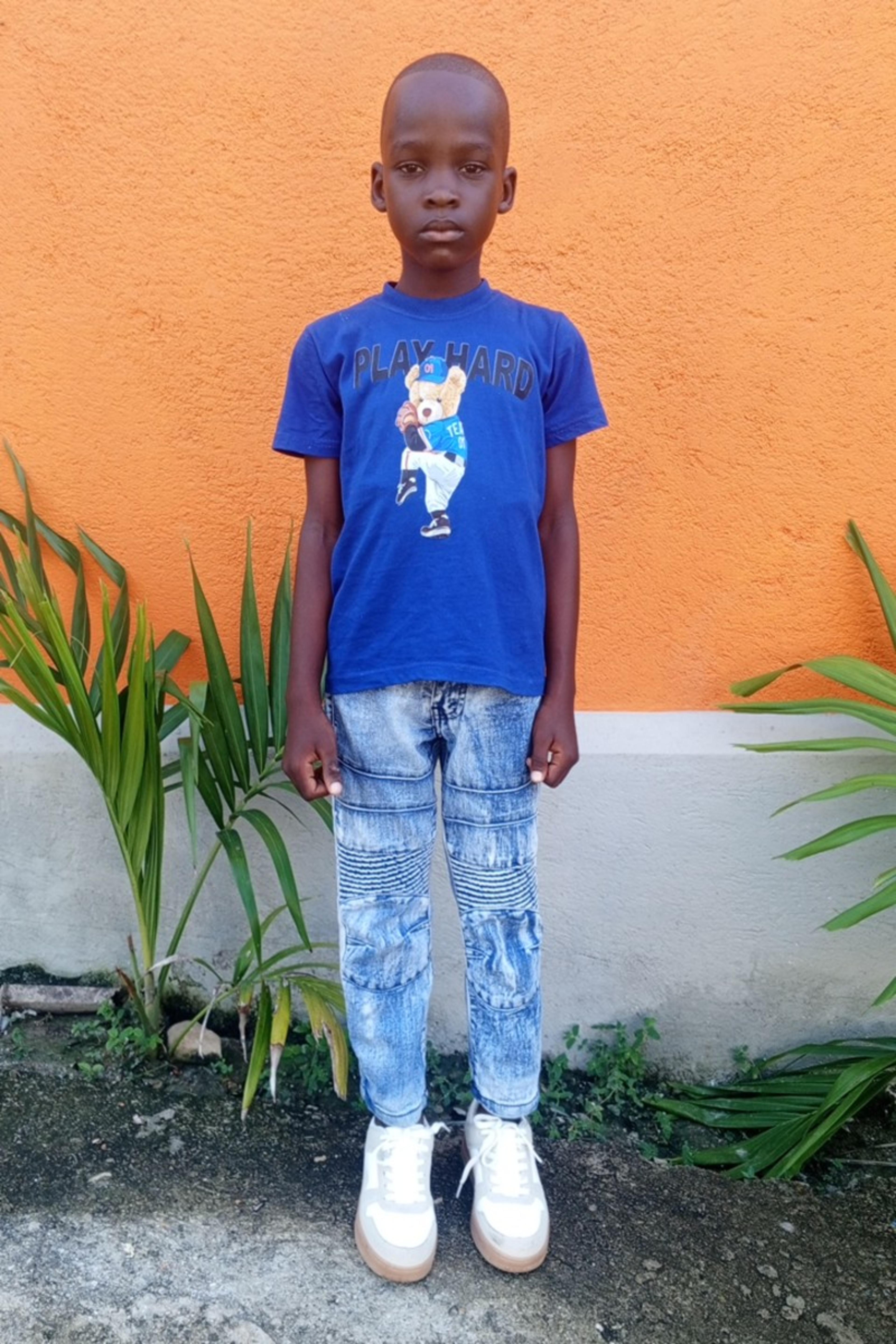 An unsponsored boy named Jorine from Haiti who is vulnerable to exploitation and has waited 240 days for a sponsor.