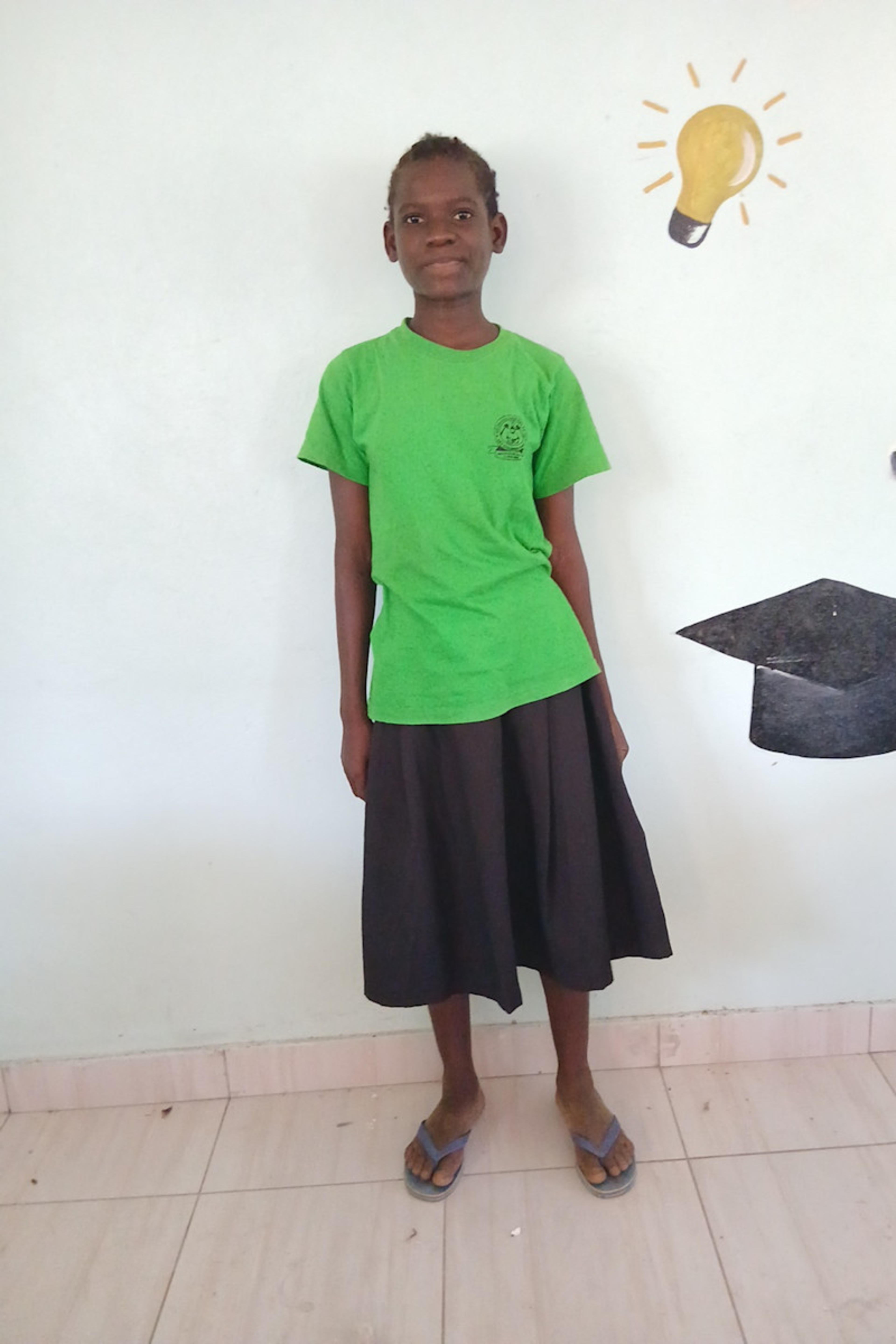 An unsponsored girl named Shamim from Kenya who lives in an AIDS-affected area and has waited 505 days for a sponsor.