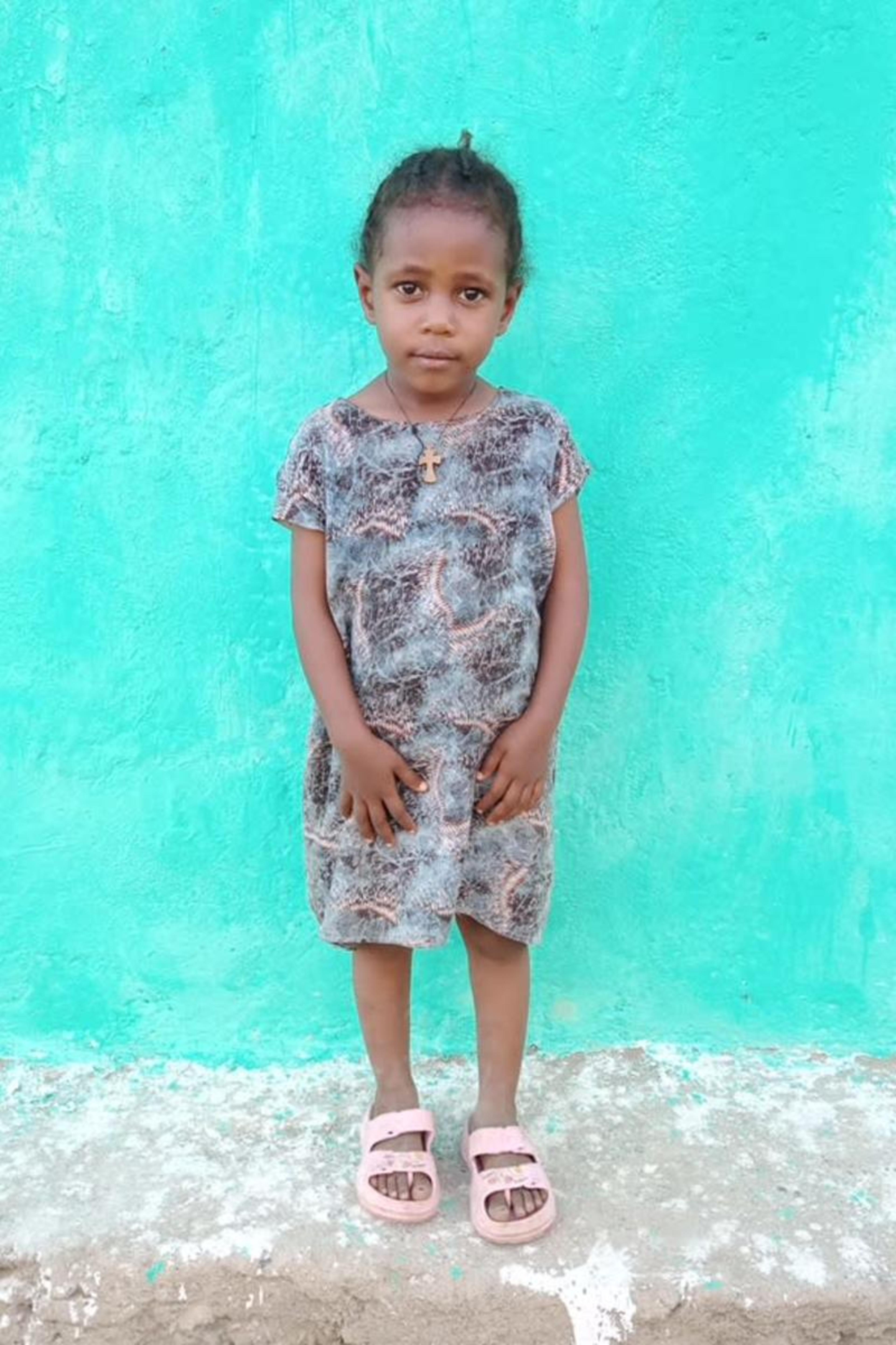 An unsponsored girl named Hiwot from Ethiopia who lives in an AIDS-affected area, is vulnerable to exploitation and has waited 203 days for a sponsor.