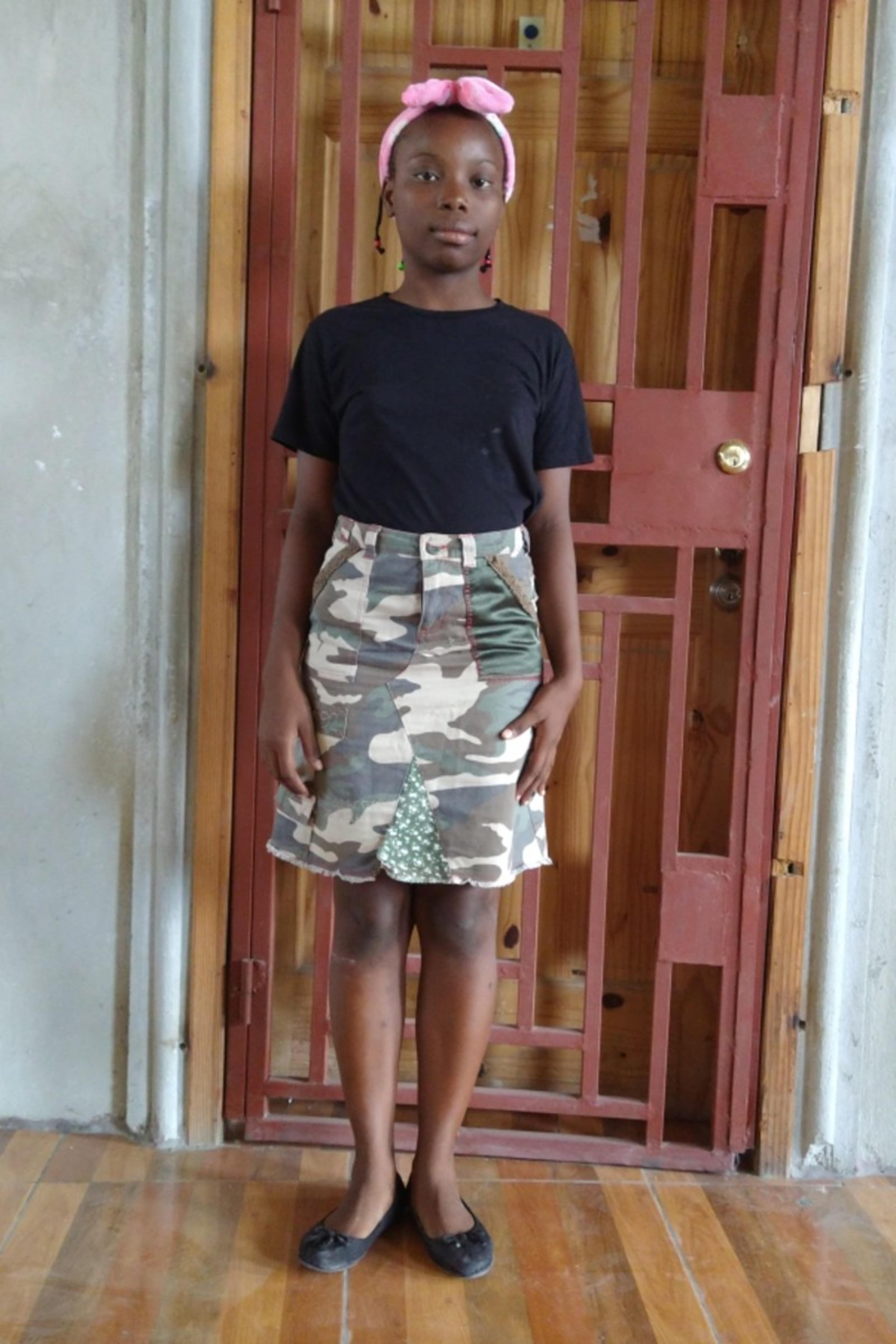 An unsponsored girl named Medjina from Haiti who is vulnerable to exploitation and has waited 91 days for a sponsor.
