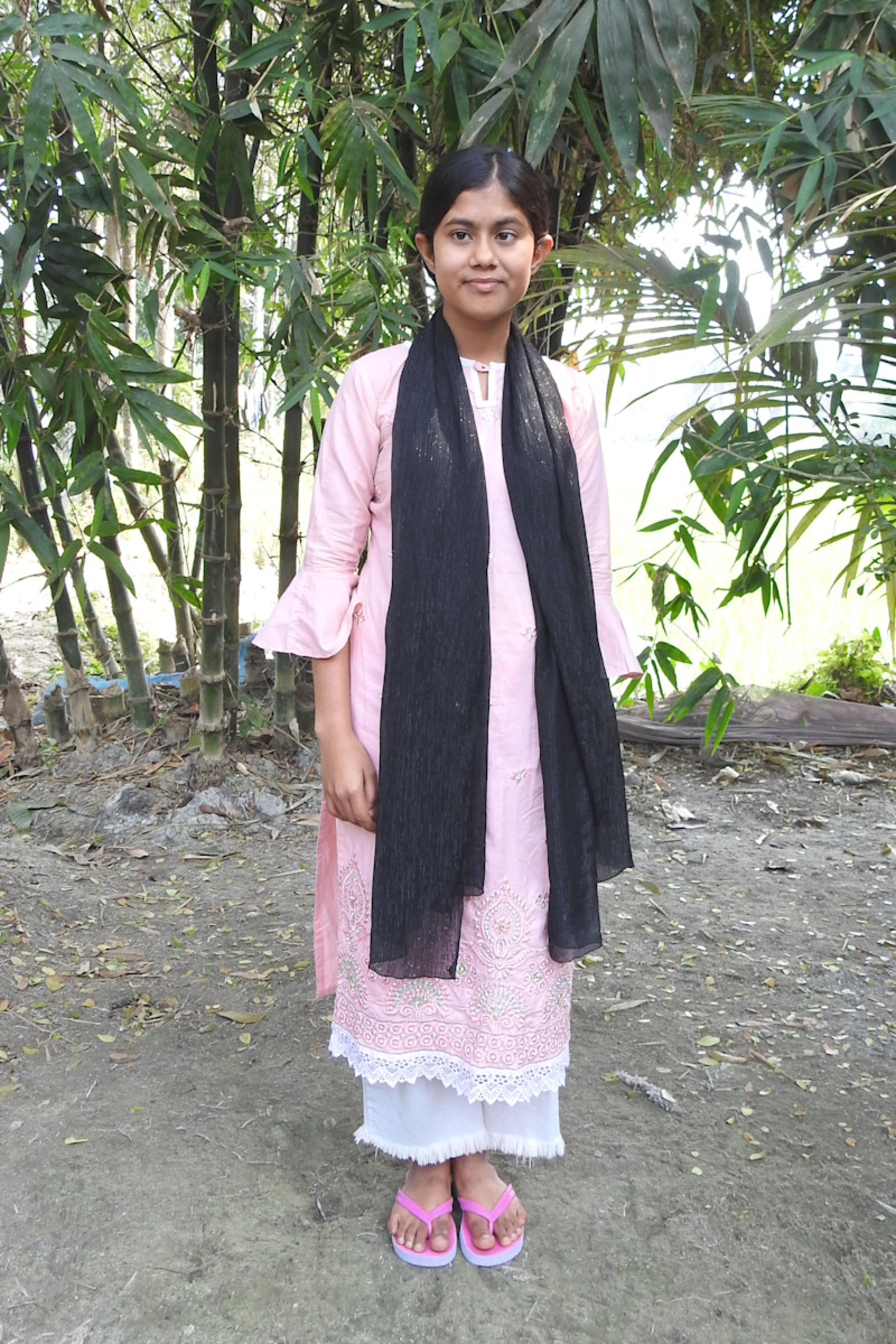 An unsponsored girl named Aothora from Bangladesh who is vulnerable to exploitation and has waited 8 days for a sponsor.